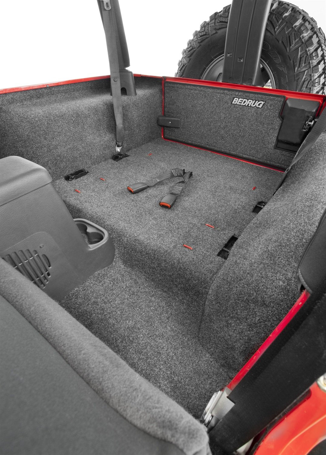 Jeep Cargo Kit - Bedrug | 1981 - 1986 Jeep Wrangler CJ-7, Cargo Liner w/ Tailgate Liner w/Out Gussets | Grey - 4 pc. | BRCJ81R