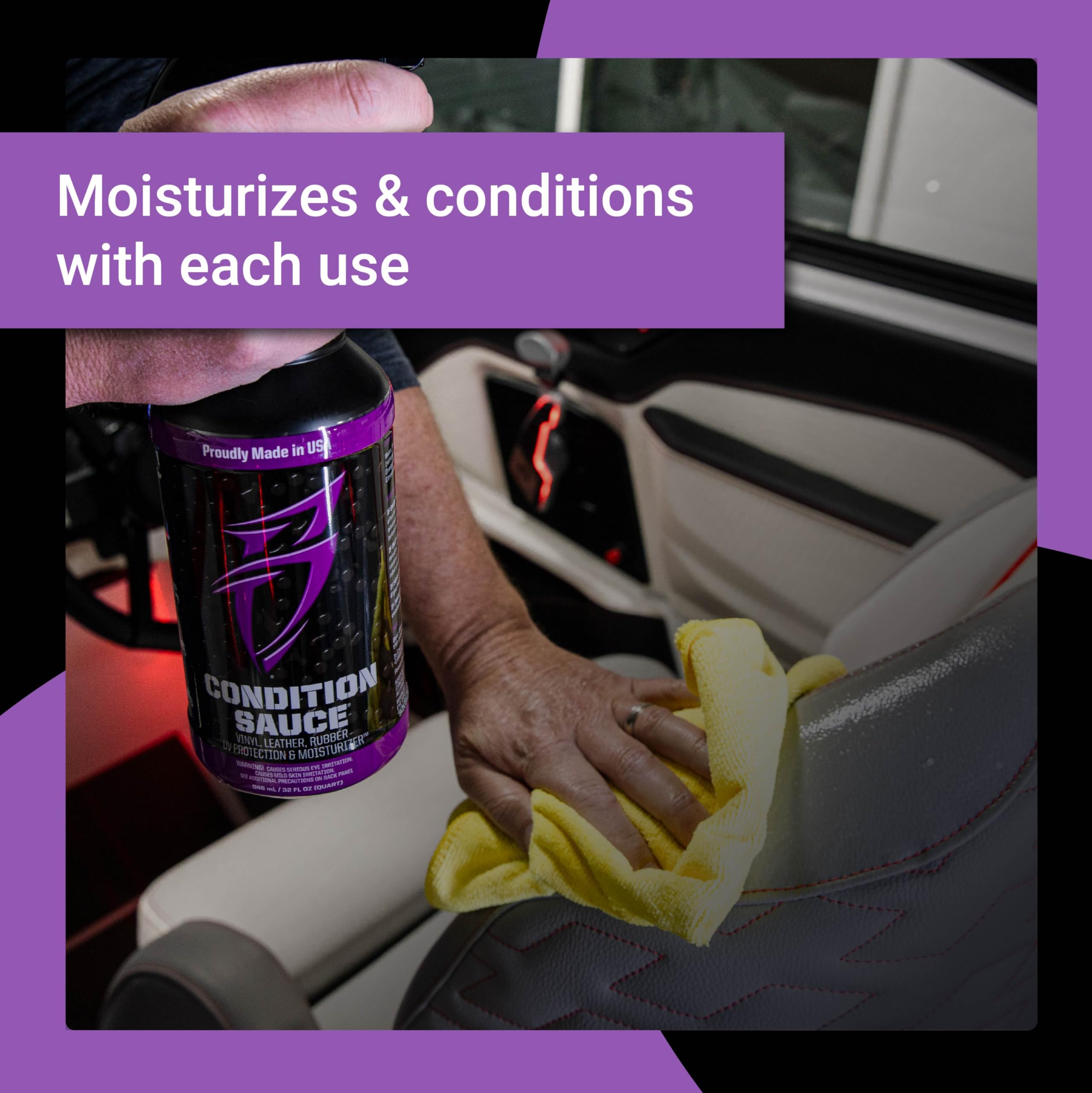 Bling Sauce Premium Condition Sauce Boat Interior Moisturizer and UV Protectant, 1 Gallon