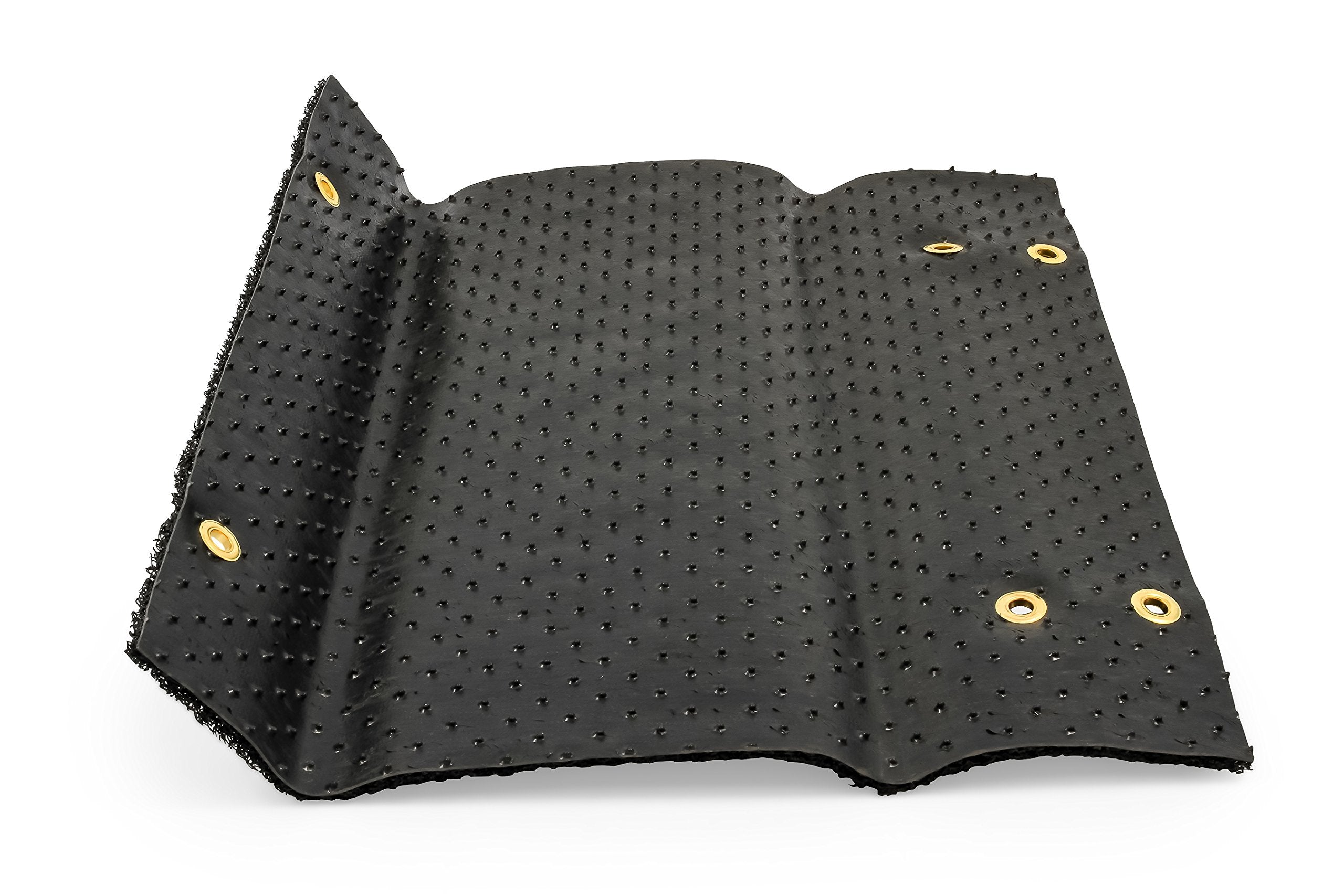 Camco Wrap Around Premium RV Step Rug - Fits 18-inch Wide Steps - Adjustable Depth of 8-inches to 10.5-inches - Compatible with Manual or Electric RV Steps - Black (42962)