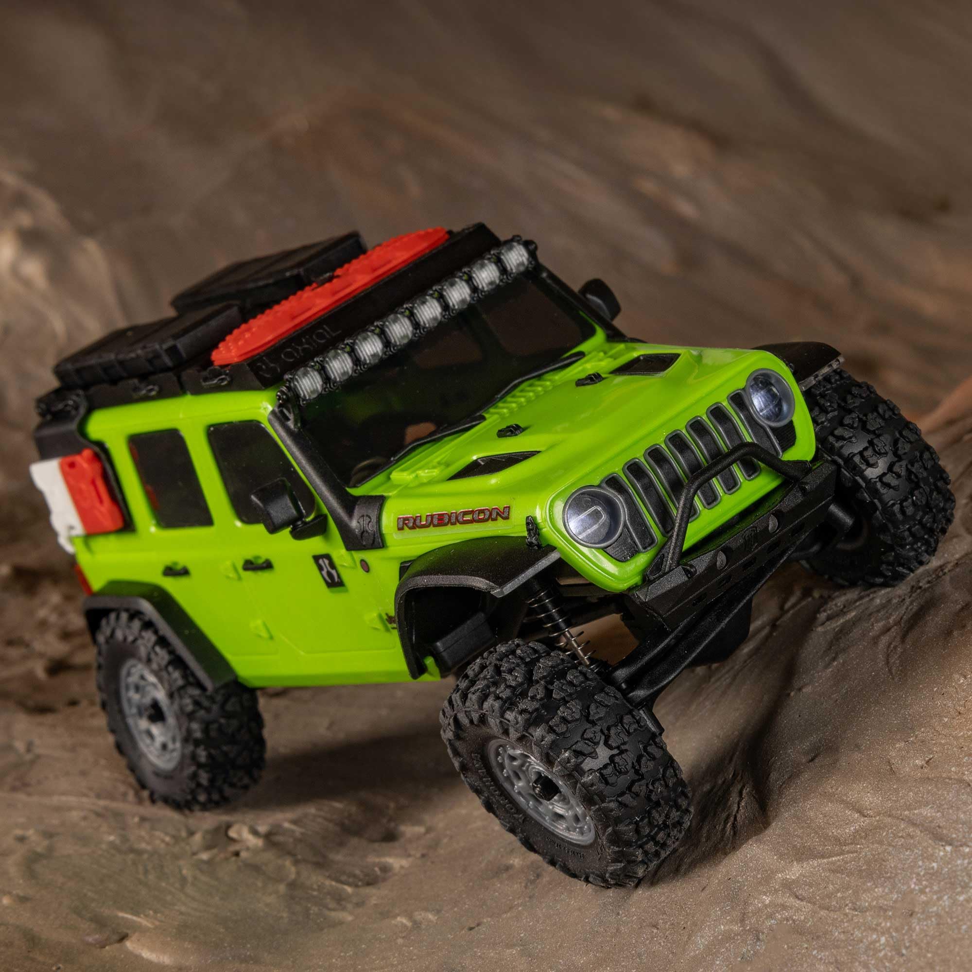 Axial RC Truck 1/30 Jeep Wrangler JLU SCX30 4X4 RTR Brushed Rock Crawler (Battery & Charger Included), Green, AXI-2261T1