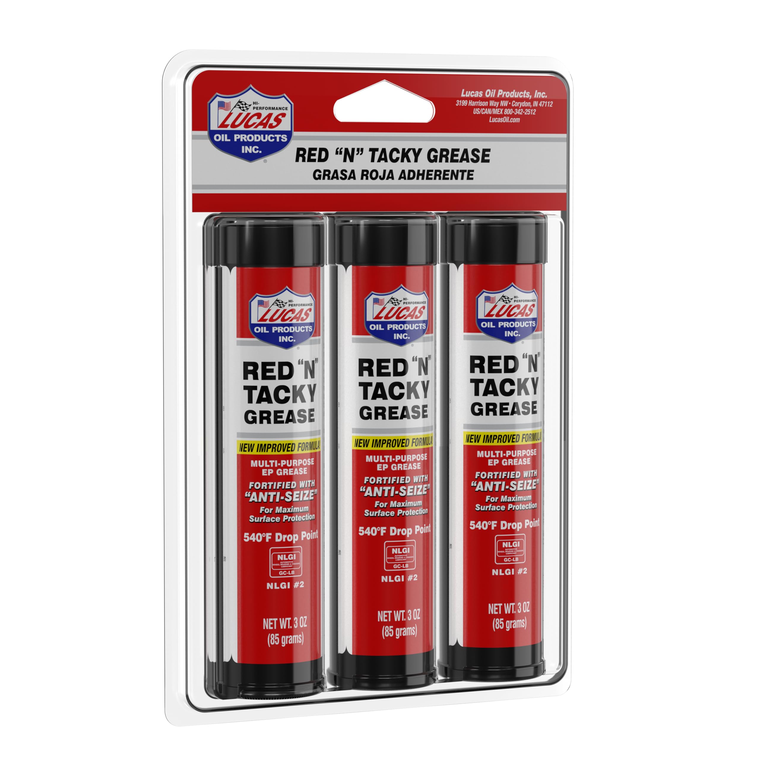 Lucas Oil 10318 Combo Pack Red N Tacky Grease 3 Ounce (Pack of 10)