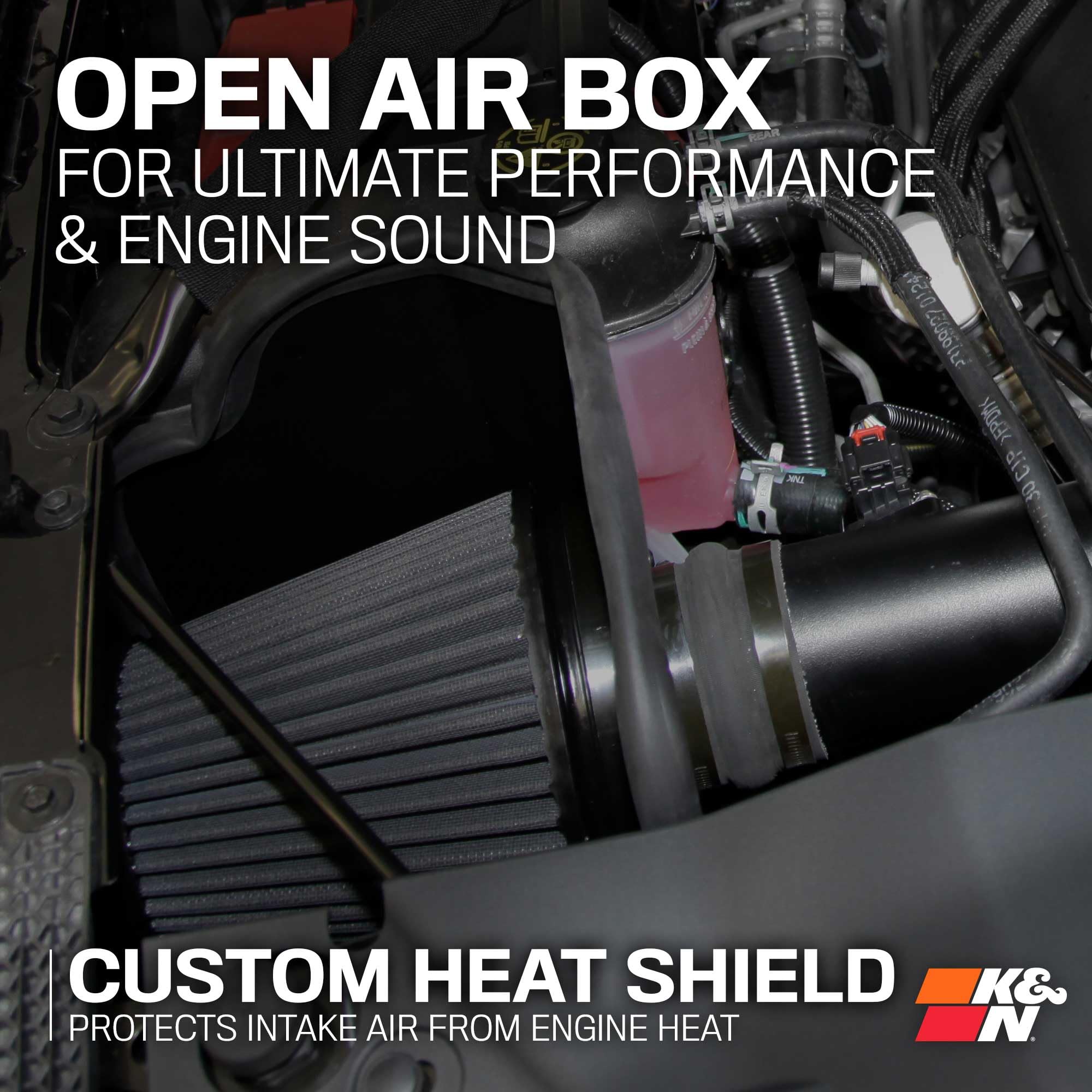 Cold Air Intake System K&N: Dry-Flow Air Filter, Increase Performance & Towing: Compatible with 2014-2020 Chevy/GMC/Cadillac Silverado 1500, Suburban, Tahoe, Sierra 1500, Yukon, Escalade, 71-3082