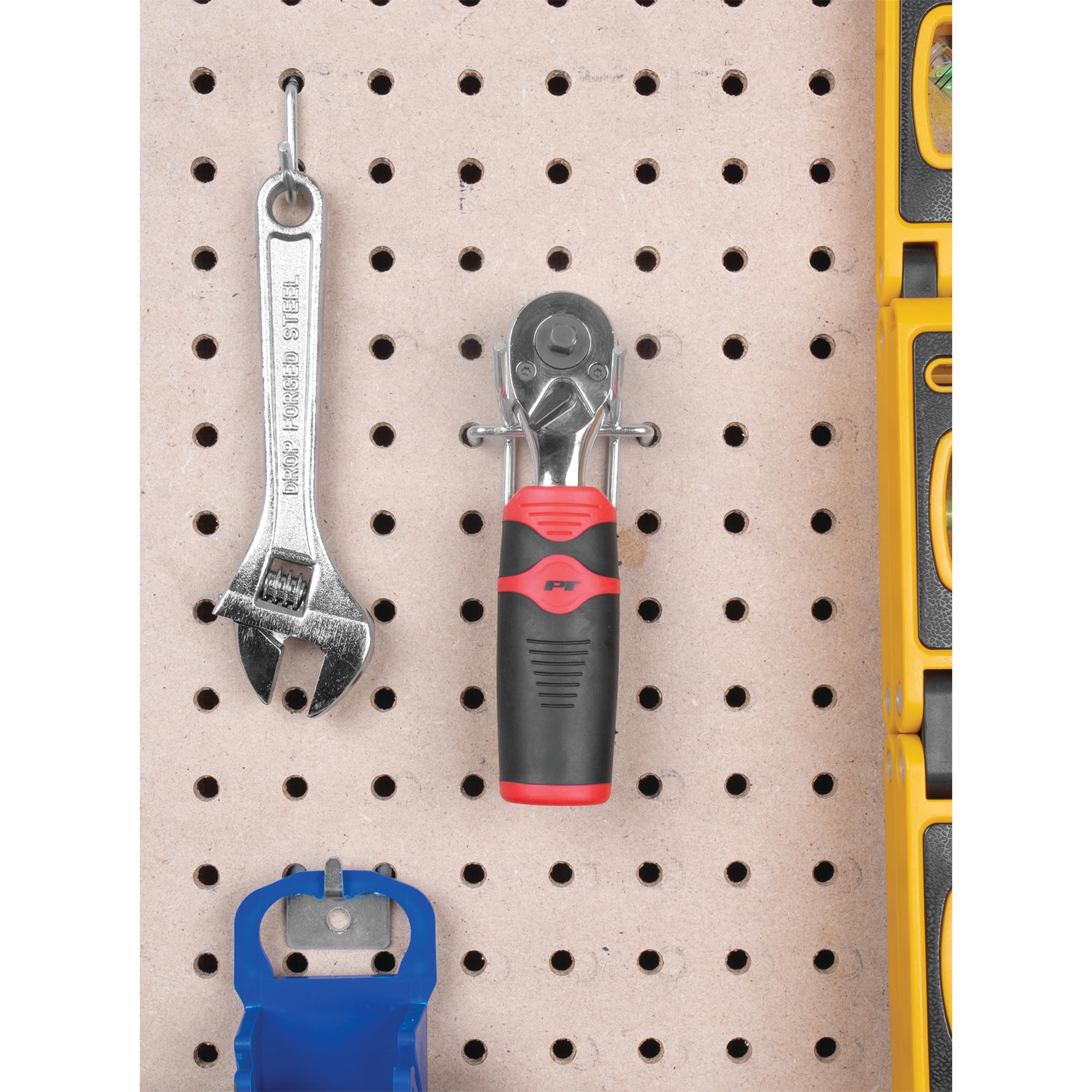 Dual Drive Performance Tool W9113 Stubby Ratchet with Comfort Grip, 72-Tooth Gear for Tight Spaces, 1/4-Inch and 3/8-Inch Drive Head