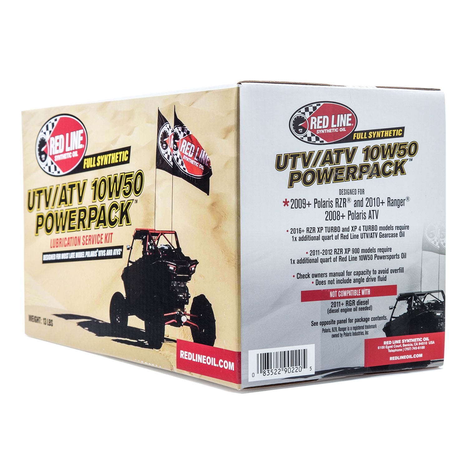 10W50 Red Line Powersport Motor Oil UTV/ATV - 1 Powerpack Kit