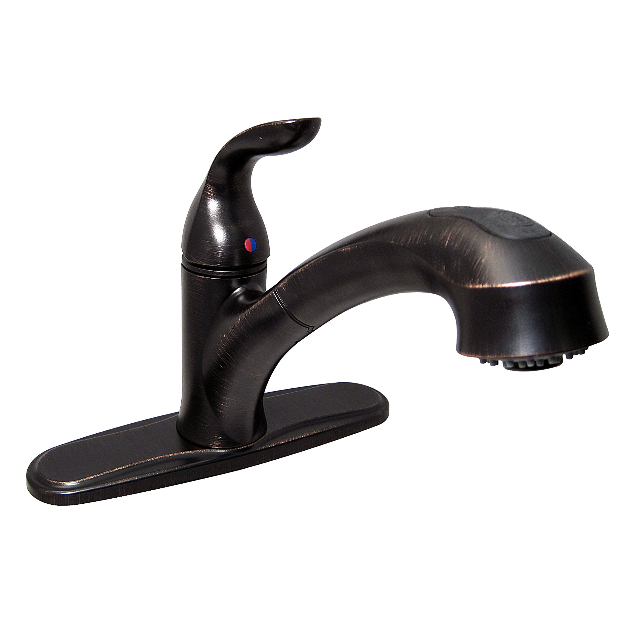 VALTERRA PF231541 Phoenix Single Handle Pull Out Kitchen Faucet, Rubbed Bronze