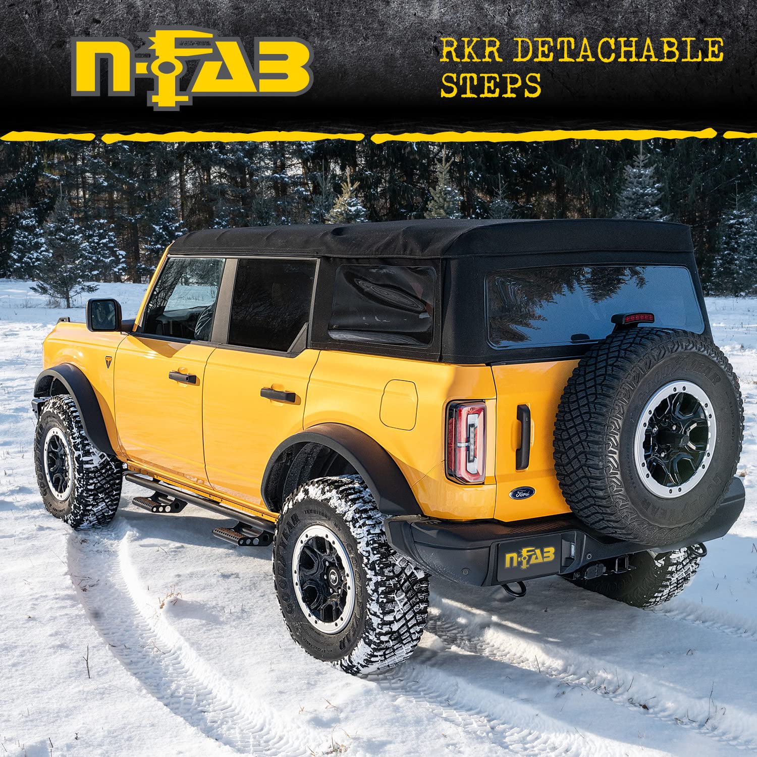 RKR Rails RealTruck for Ford F-150 | Cab Length, Tubular Steel, Textured Black | F094RKRCC | Fits 2009-2014 Ford F-150/Raptor/Lobo SuperCrew, SRW Gas