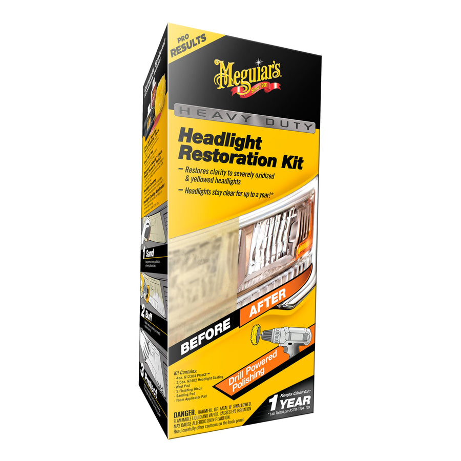 Heavy Duty Meguiar's Headlight Restoration Kit, Car Headlight Cleaner and Restorer