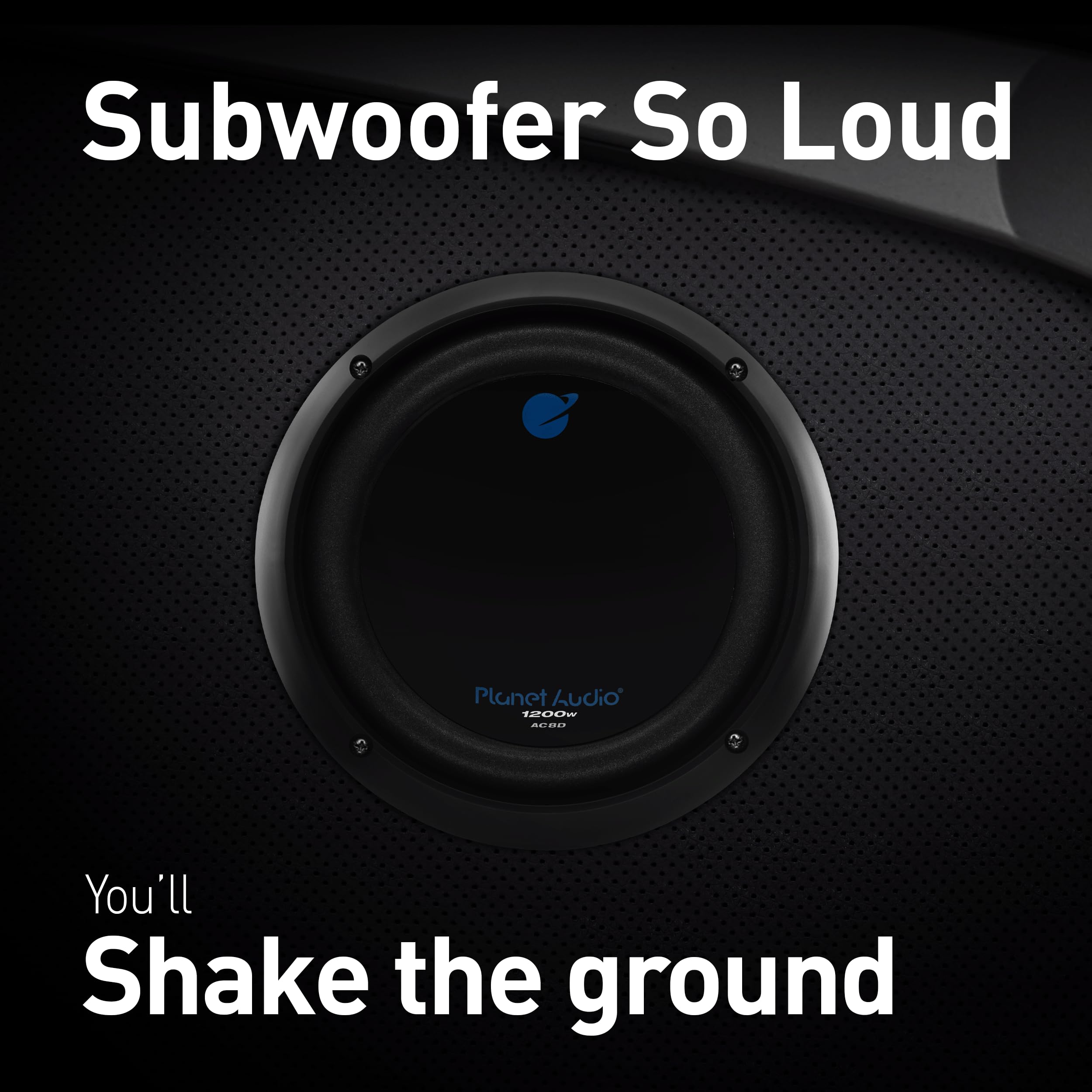 Planet Audio Anarchy Series AC8D 8 Inch Car Subwoofer - 1200 Watts Max, Dual 4 Ohm Voice Coil, Sold Individually, Hook Up to Amp