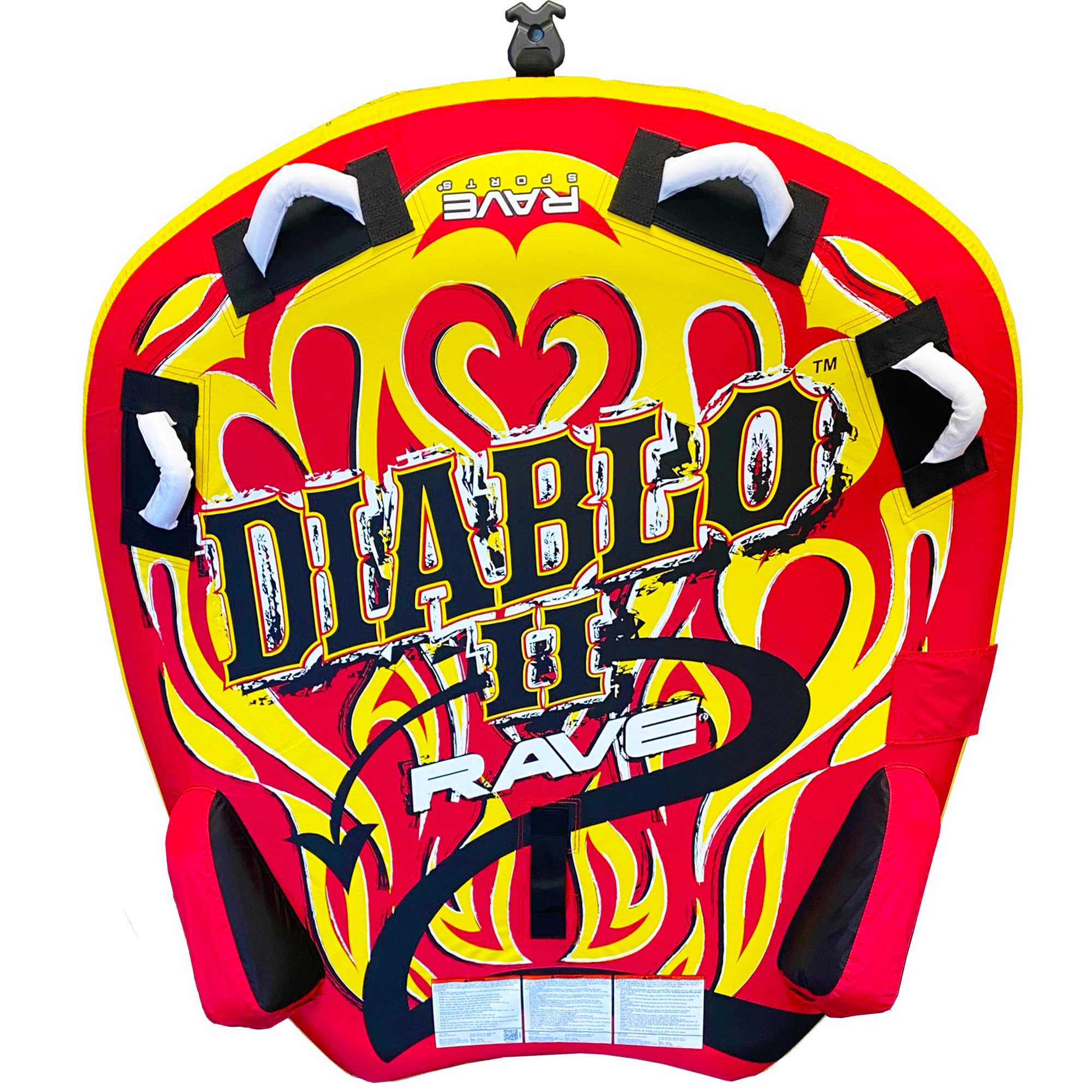 Diablo II RAVE Sports Boat Towable Tube - Inflatable Boating Tube for 1-2 Riders