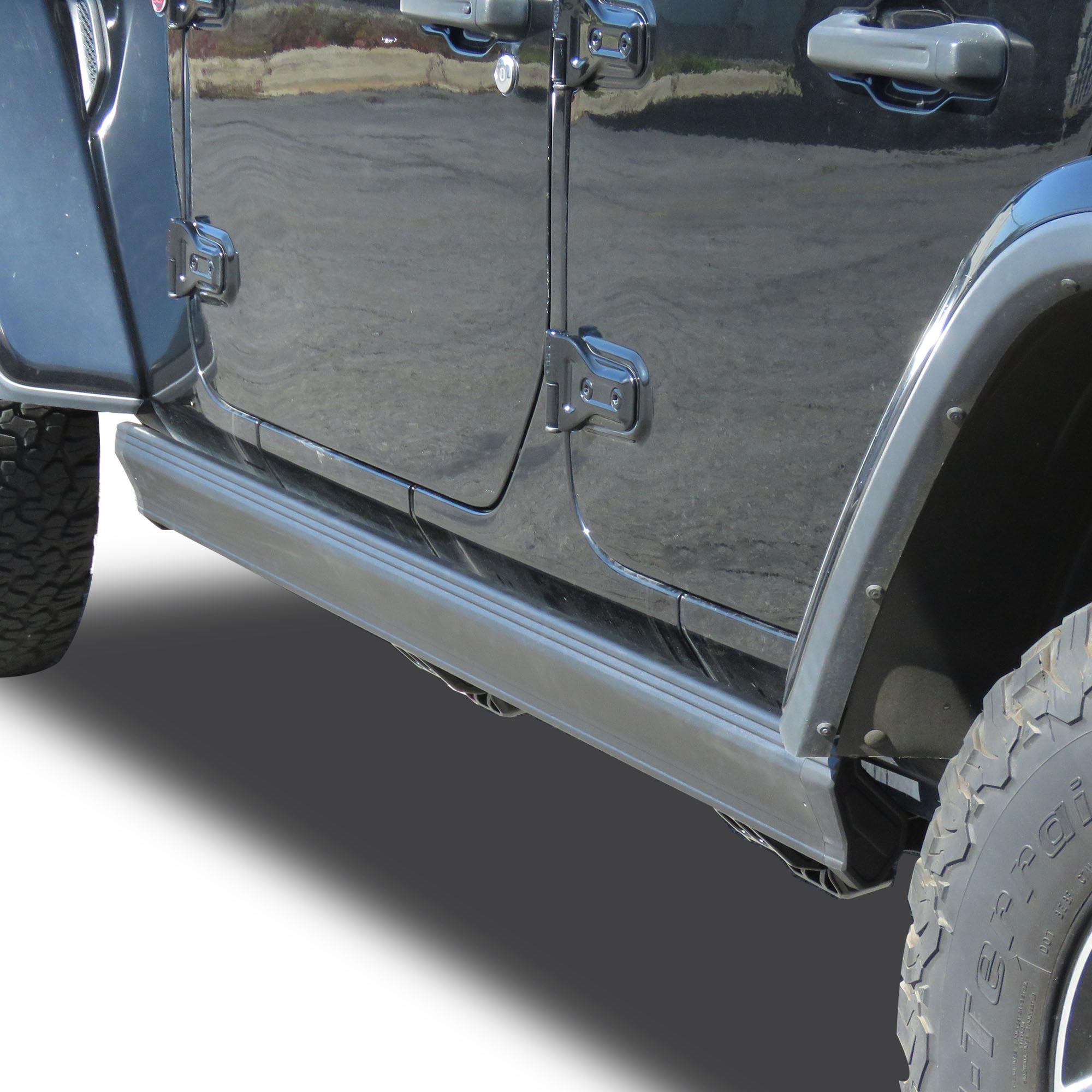 Black Horse Elite Power Board Retractable Black Compatible with 2012-2018 Jeep Wrangler 4Dr -PWBR5065