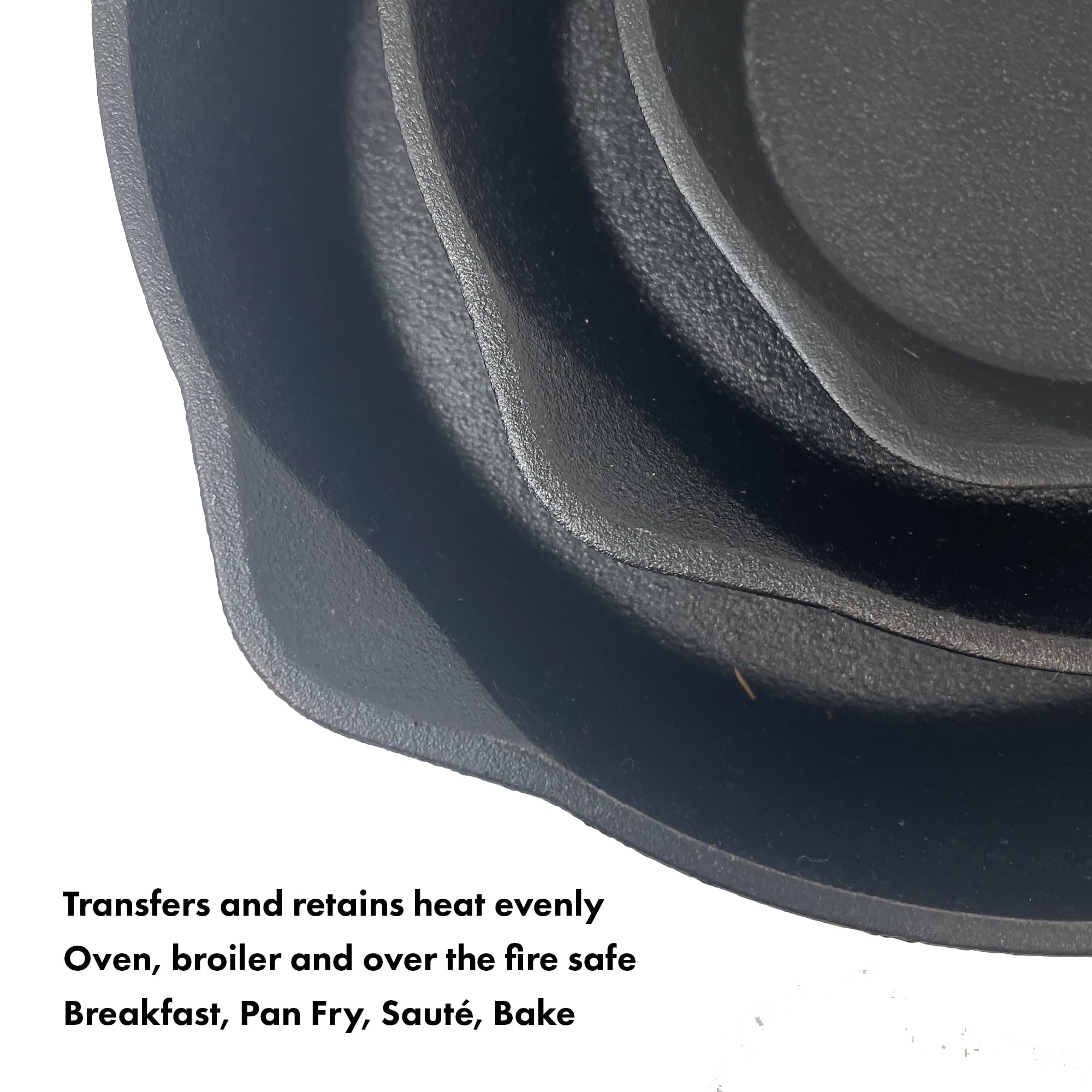 Bayou Classic Pre-Seasoned 10-in 12-in & 14-in Cast Iron Skillet Set Perfect For Searing & Braising or Baking Apple Pies and Cobblers