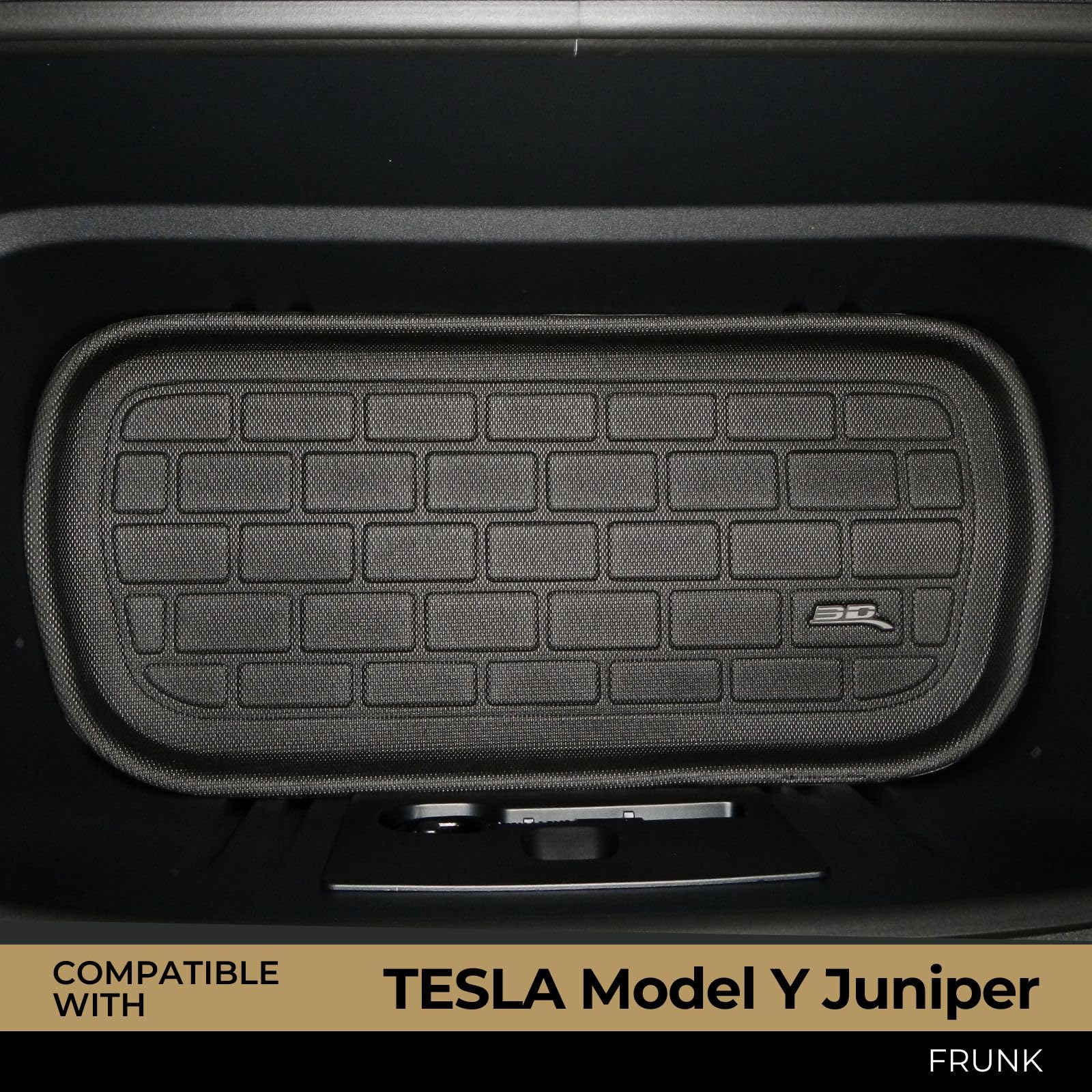 3D MAXpider Kagu Custom Fit Cargo Liner (Black) Compatible with Tesla Model Y Juniper 2026 - Front Cargo Liner