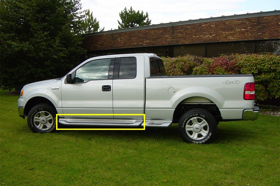 Owens Products Glastep Plus 3141 Custom Molded Fiberglass Gray Running Boards 04-14 Ford F150 W/Flares-Excluding 04 Heritage Standard Cab