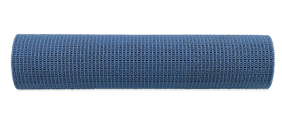 Camco Slip Stop Liner - In RVs & Camper Kitchen Shelves Prevents Sliding and Drawers - Great for Toolboxes, Rugs, & More - Durable, Washable Material - 1' x 12' Roll - Slate Blue (43278)