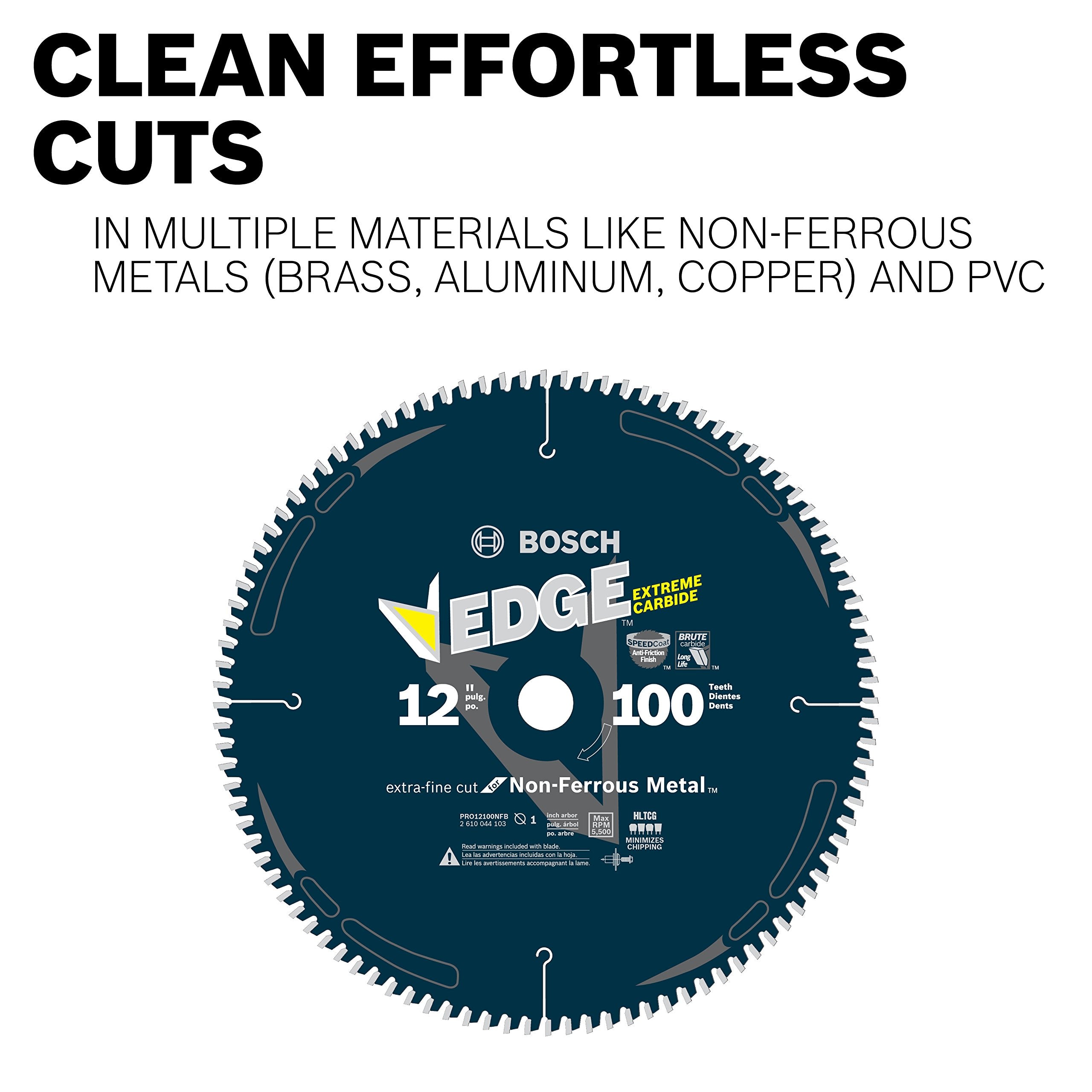 10 In. Bosch CBCL1260M 80 Tooth Edge Non-Ferrous Metal-Cutting Circular Saw Blade