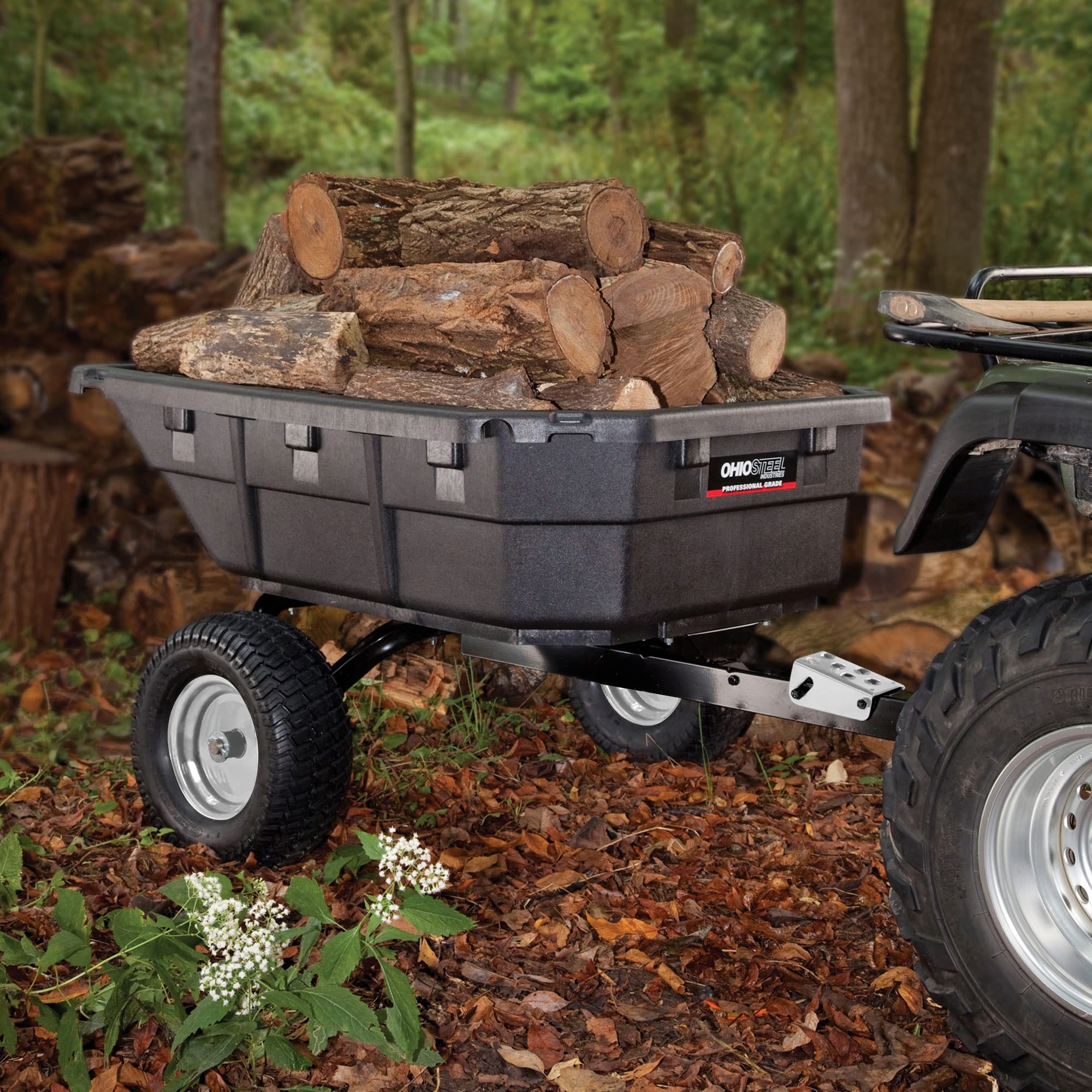Poly Swivel Hybrid Dump Cart Ohio Steel 4048P-HYB, 15 cu.ft., 1250 lb Load Capacity