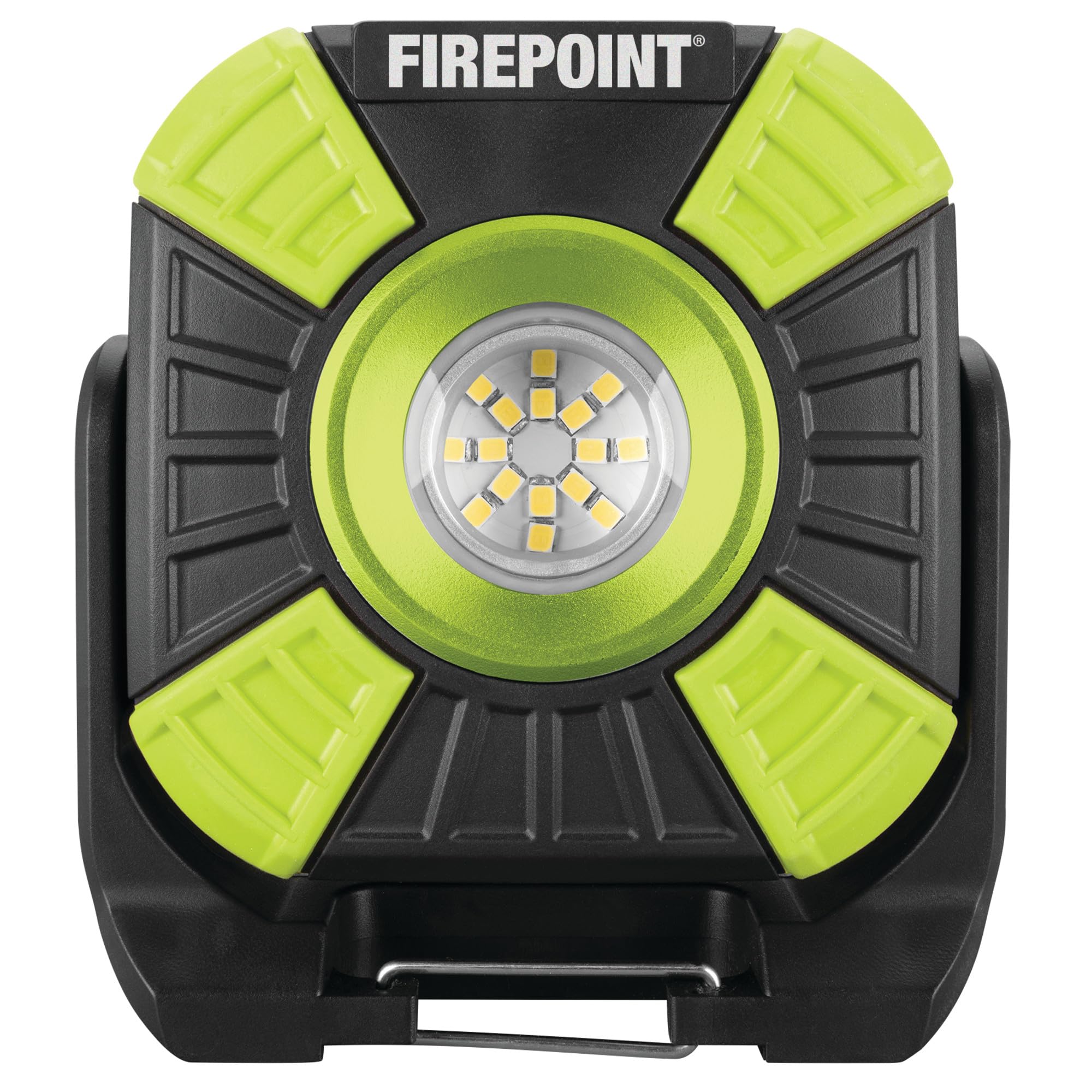 Firepoint Performance Tool W2635 1500+LM Li-Ion Utility Work Light, USB-C Charging, Swivel/Magnetic Base, Power Bank Capability, Black/Green