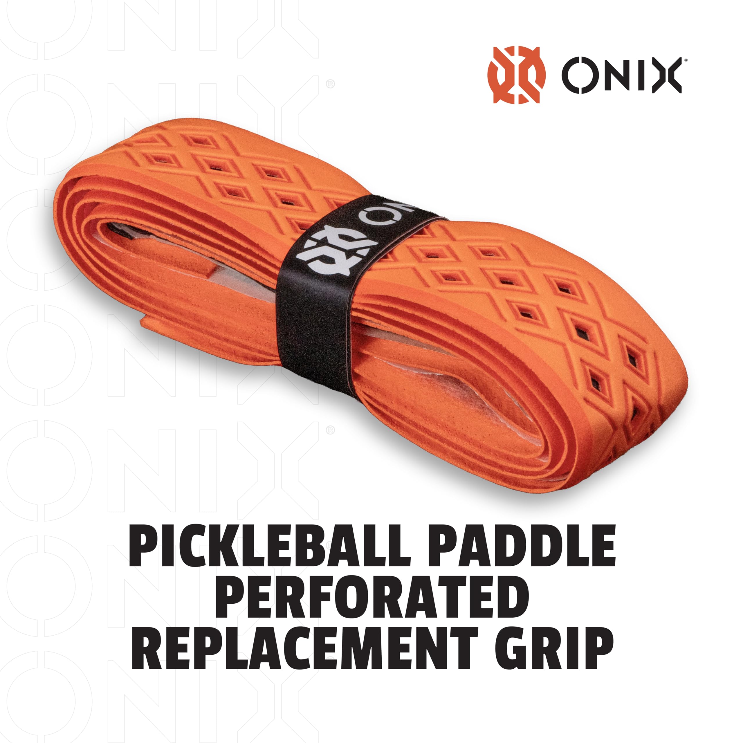 Onix Pro Team Pickleball Perforated Replacement Grip — Black/Orange