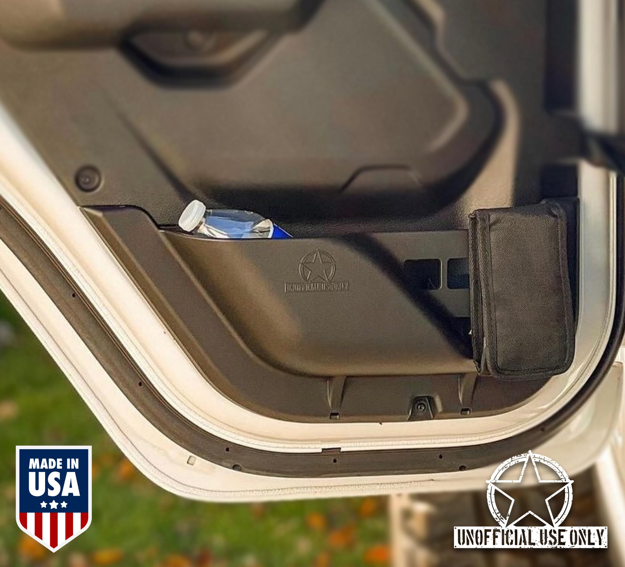 4-Door Pockets for Jeep Wrangler JL, JLU, JT Gladiator Unofficial USE ONLY™ | Saggy Net Replacement | Electric Seat Compatible | Designed and Made in USA