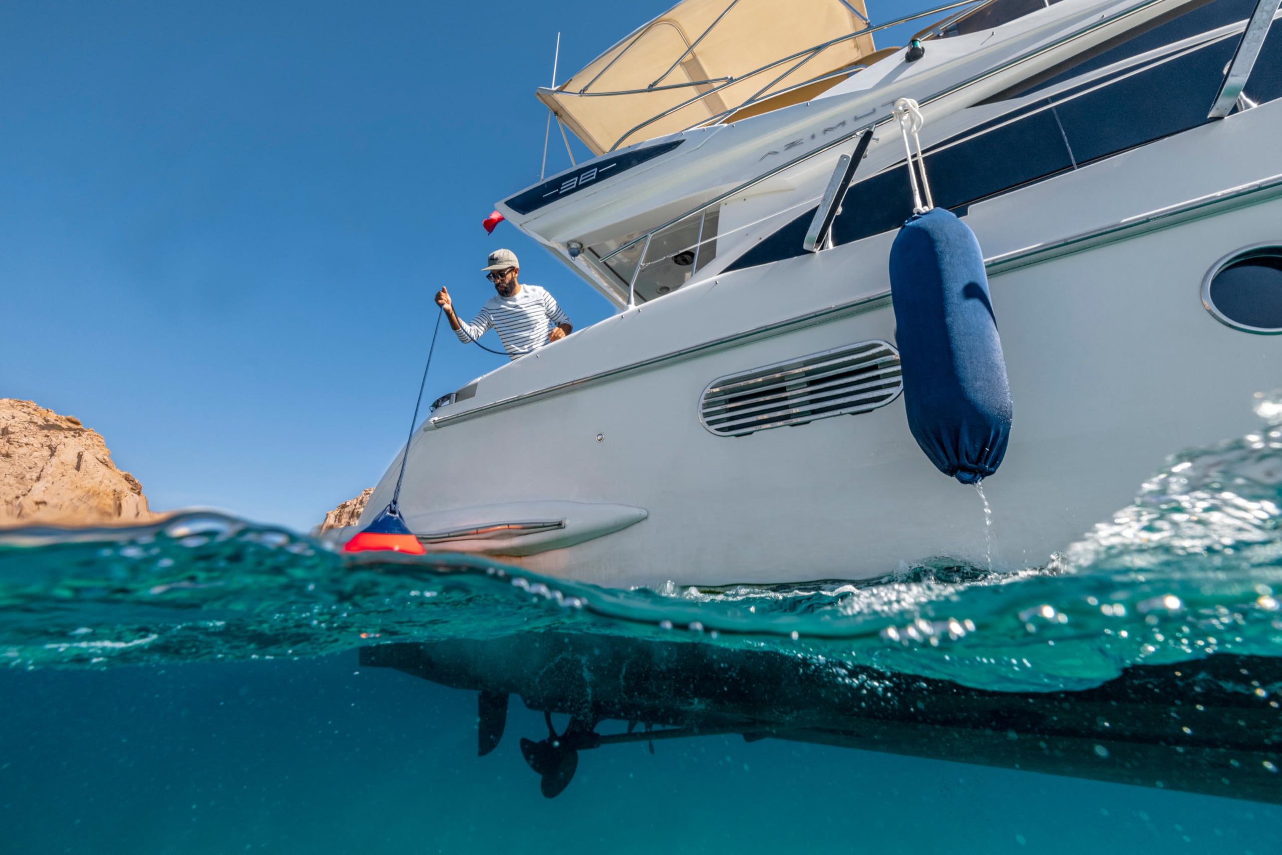Boat Fender Cover Polyform Elite EFC-7 - Navy Blue