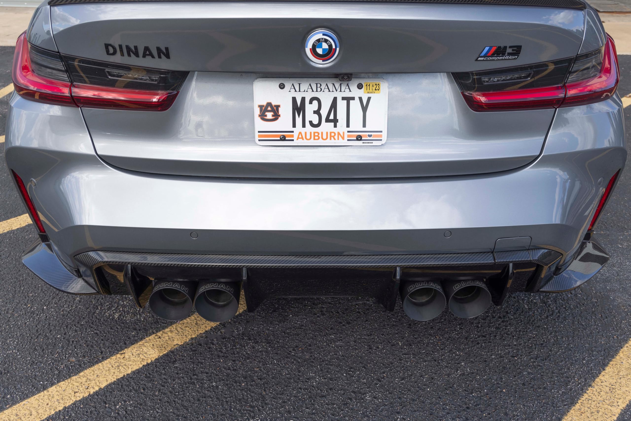 Dinan Rear Side Splitters D980-0048 - Gloss Twill Carbon Fiber - Pair