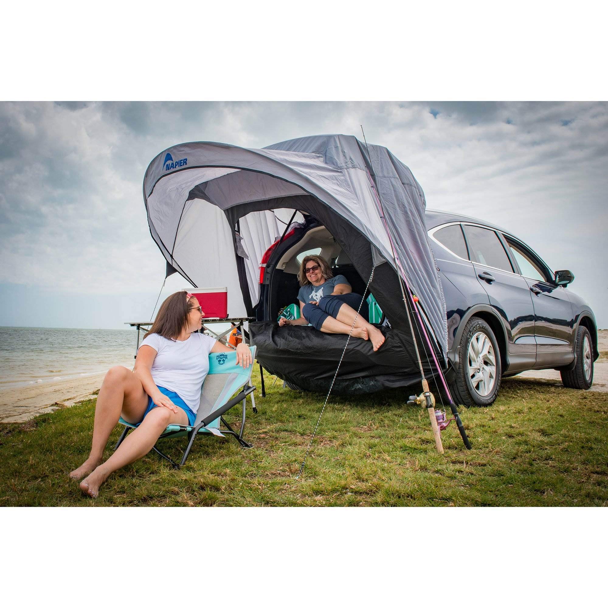 Sportz Cove Napier SUV Tailgate Tent with Awning Shade and Mesh Screen Door (Mid to Full Sized SUV's and Minivans)