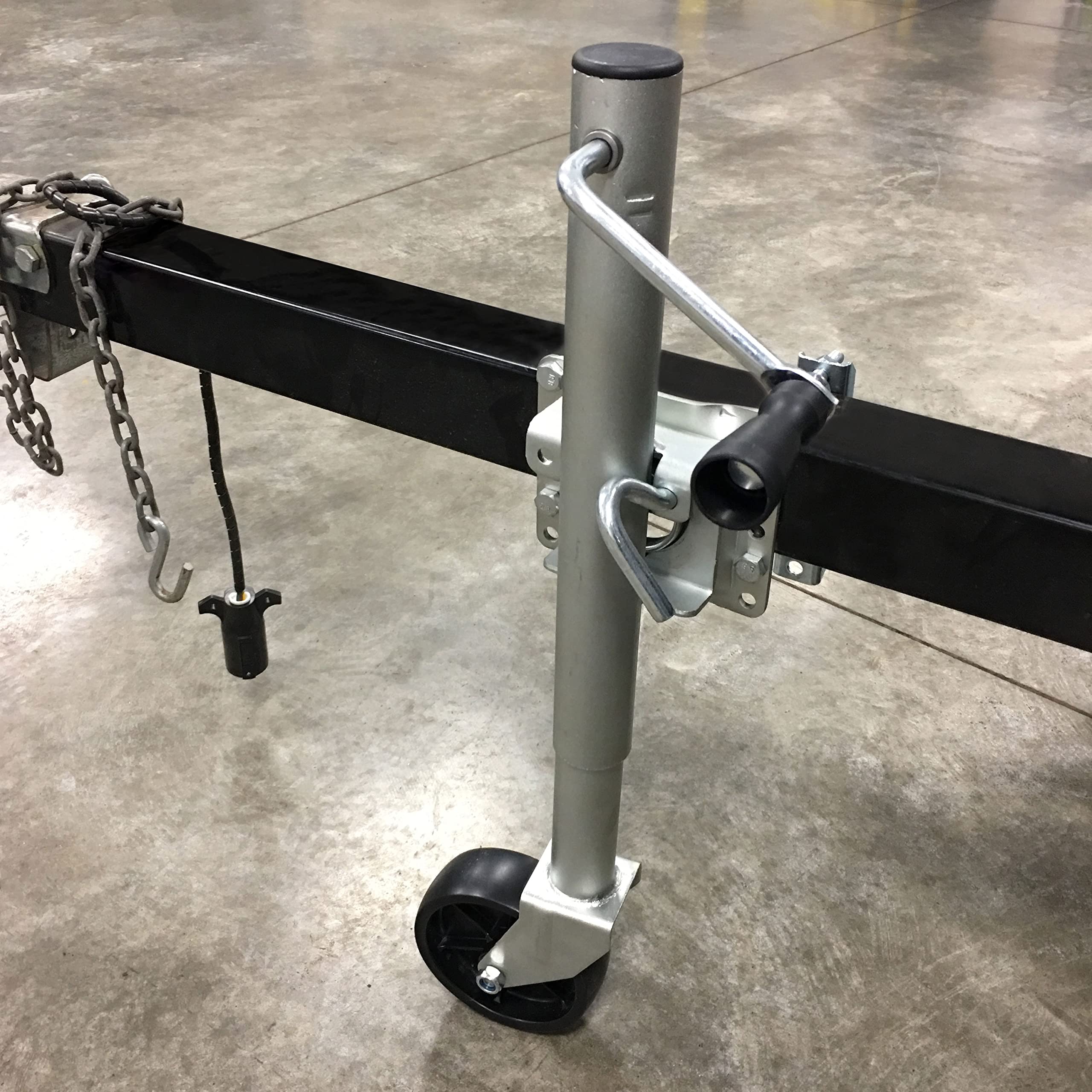 Side Wind TOWSMART, Swing Down, Bolt-on Trailer Jack, 1,000 lb. Capacity, 10 in. Lift