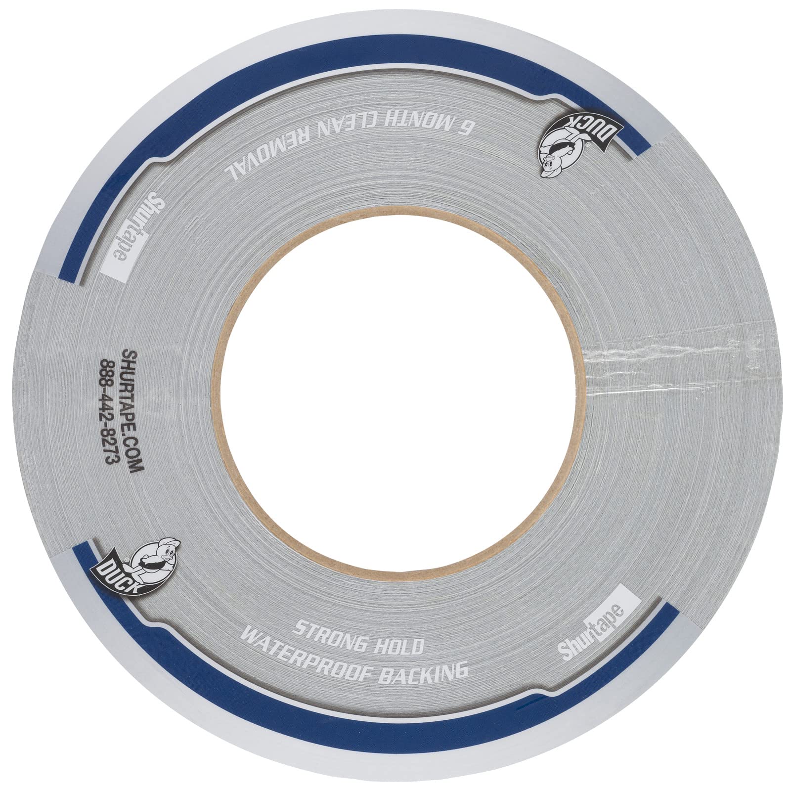 Duck Pro Shurtape Professional Grade, Clean Removal Duct Tape for Indoor/Outdoor, Bundling and Repair, 48mm x 60yd, 12.2 mil, Metallic Silver, 1 Roll (105458)