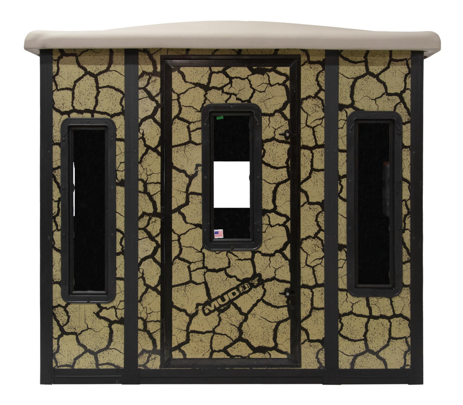 Penthouse Muddy Box Blind, Steel Wall Construction, Cracked Mud Camo