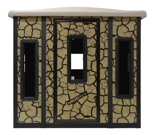 Penthouse Muddy Box Blind, Steel Wall Construction, Cracked Mud Camo