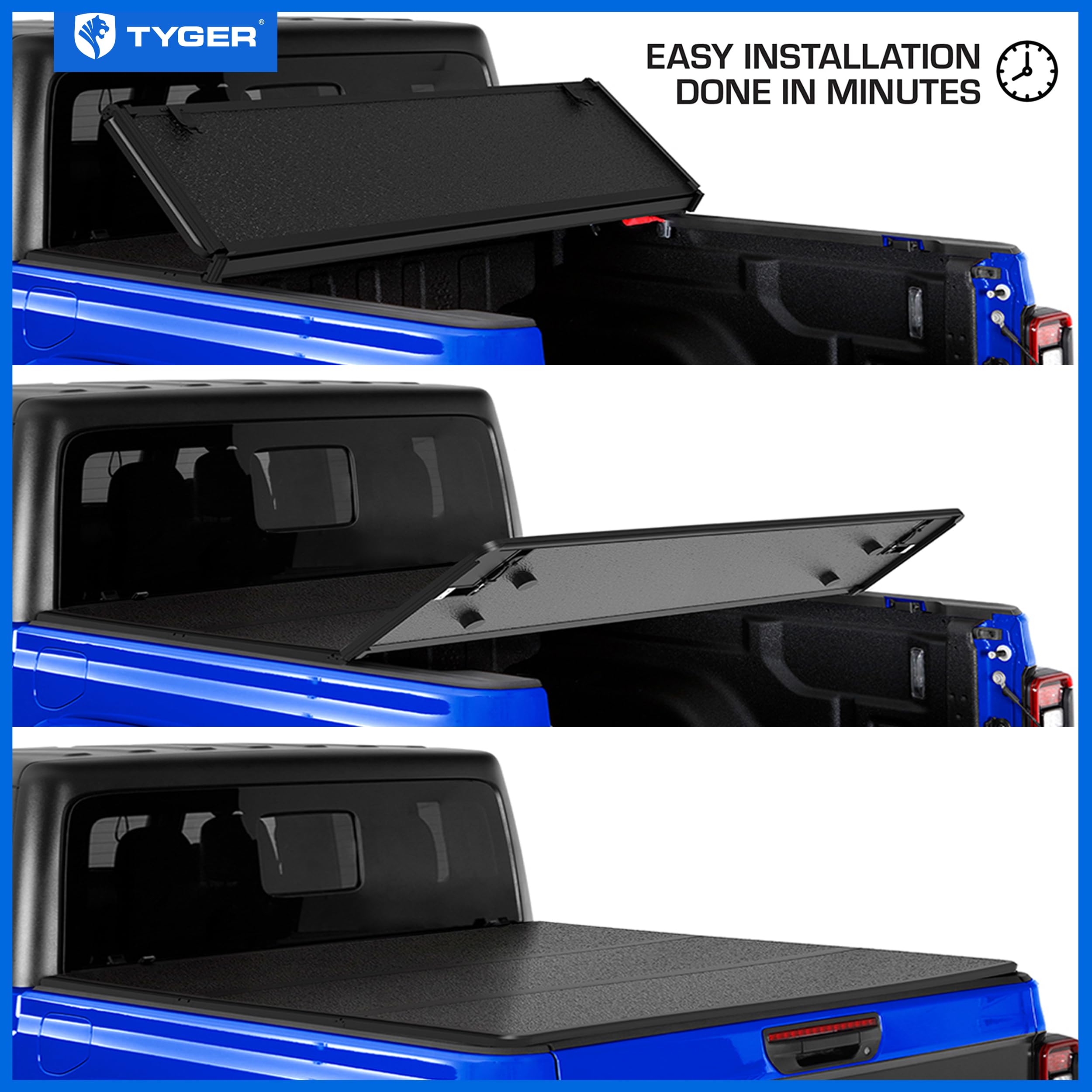 Tyger Auto T5 Hardtop Alloy Truck Bed Tonneau Cover Compatible with 2020-2026 Jeep Gladiator JT | 5' (60") Bed | TG-BC5J3060