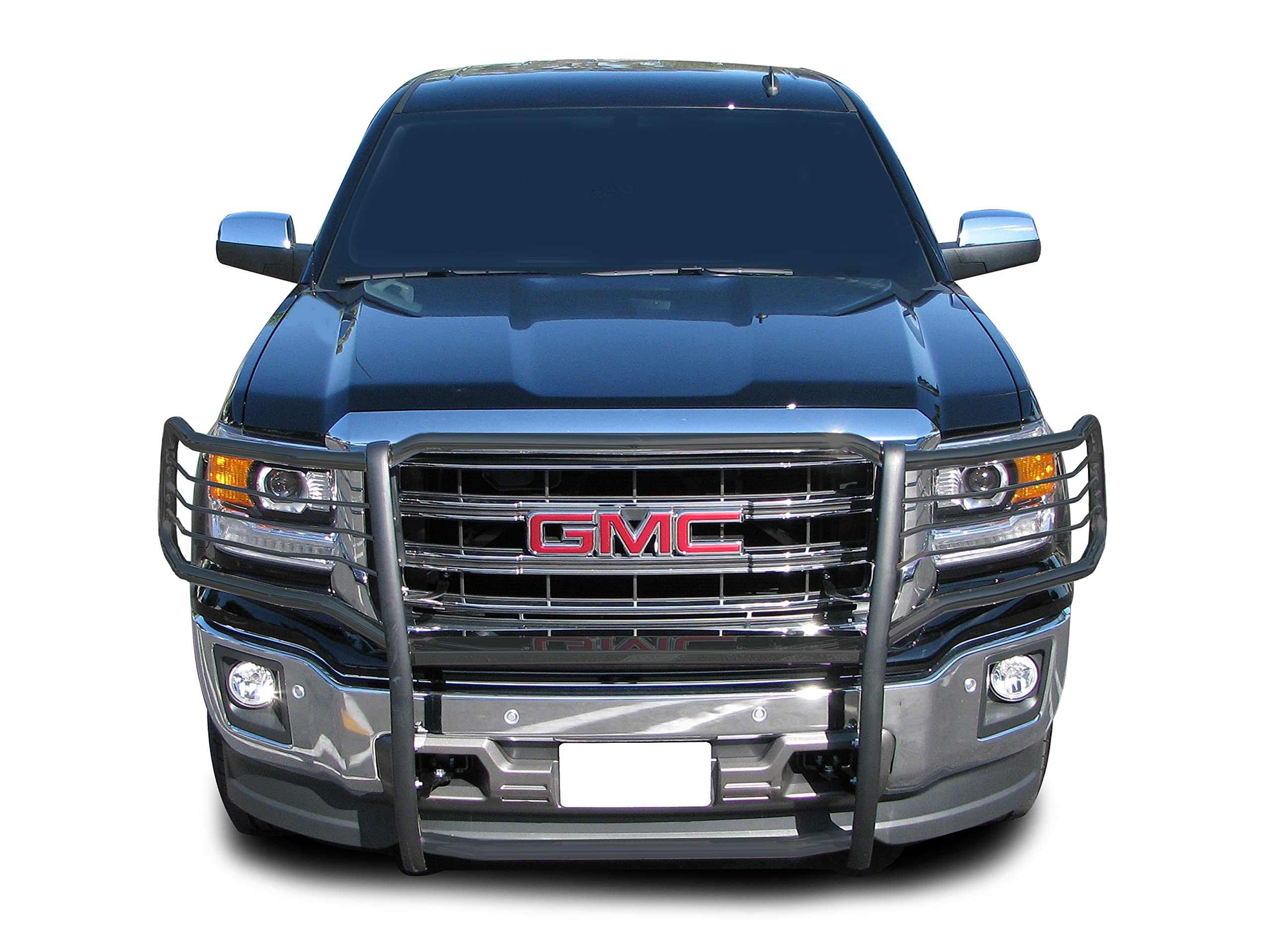 Bumper Guard Black Horse Grille brush Modular Black Compatible with 2019-2022 GMC Sierra 1500 Limited|2014-2018 GMC Sierra 1500-17GS12MA
