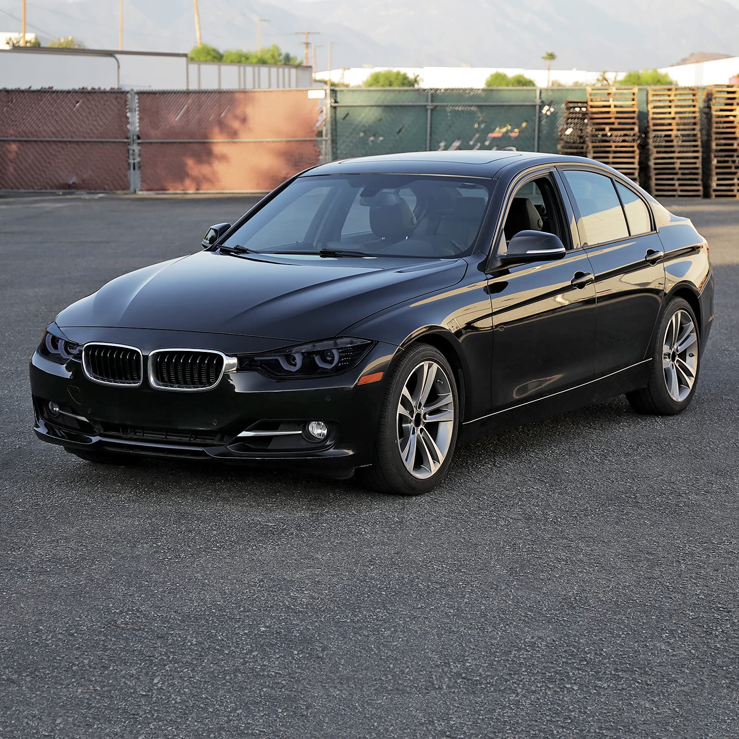Dual U-Bar Projector Headlights 2012-2015 F30 3 Series Sedan w/ LED Turn Signal Lights (Chrome Housing/Smoked Lens)