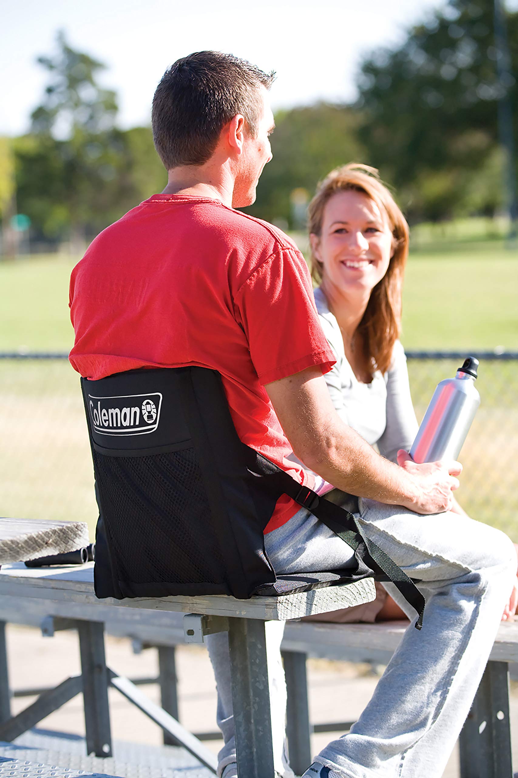 Coleman Lightweight Portable Stadium Seat Cushion Padded Seat for Sporting Events/Concerts/Outdoor Activities Bleacher Cushion with Backrest