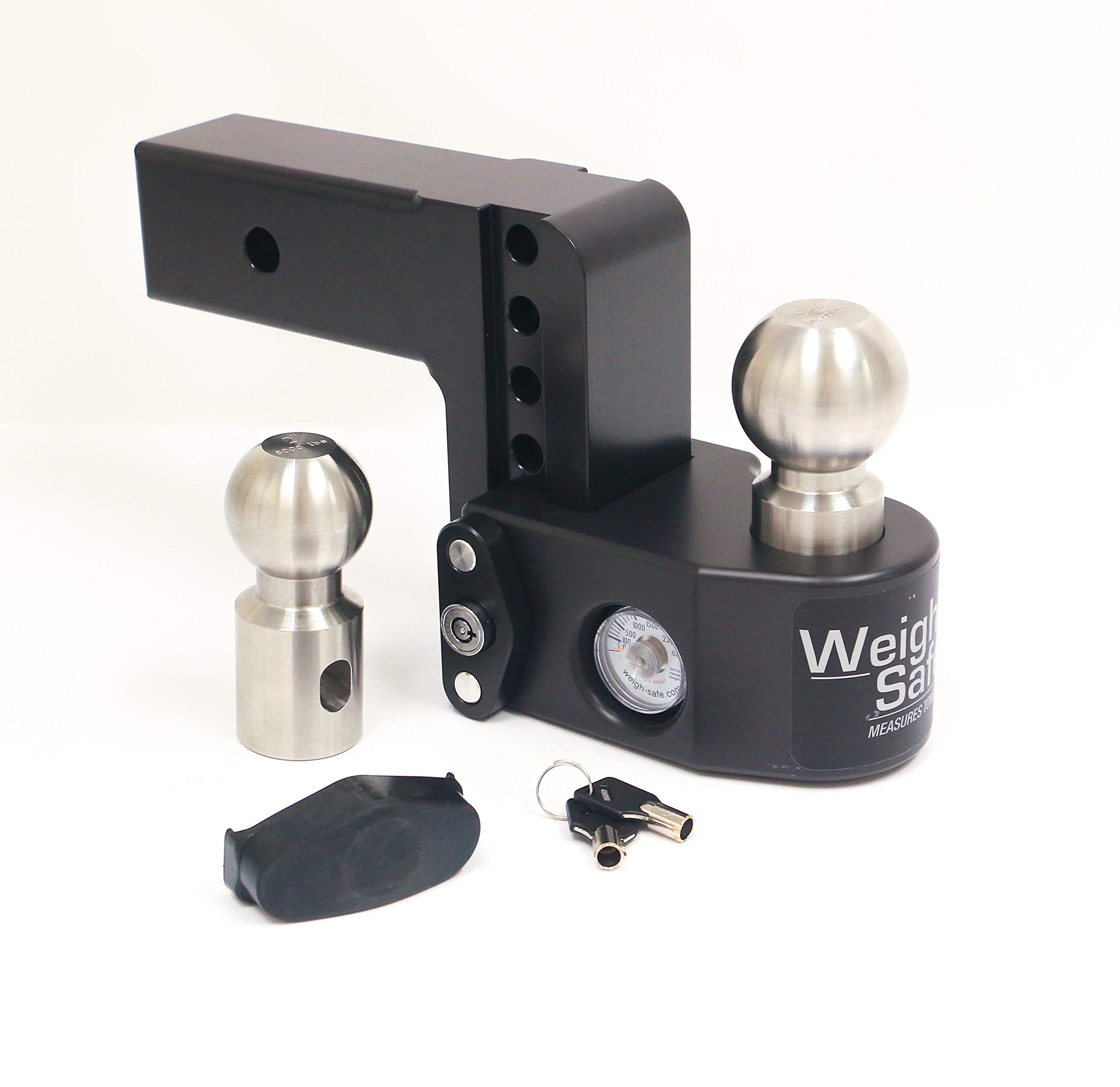 Weight Safe 4" Drop Hitch WS4-2.5-CER-BLA w/ 2.5" Shank (8K/18.5K GTWR) Cerakote Black Coating