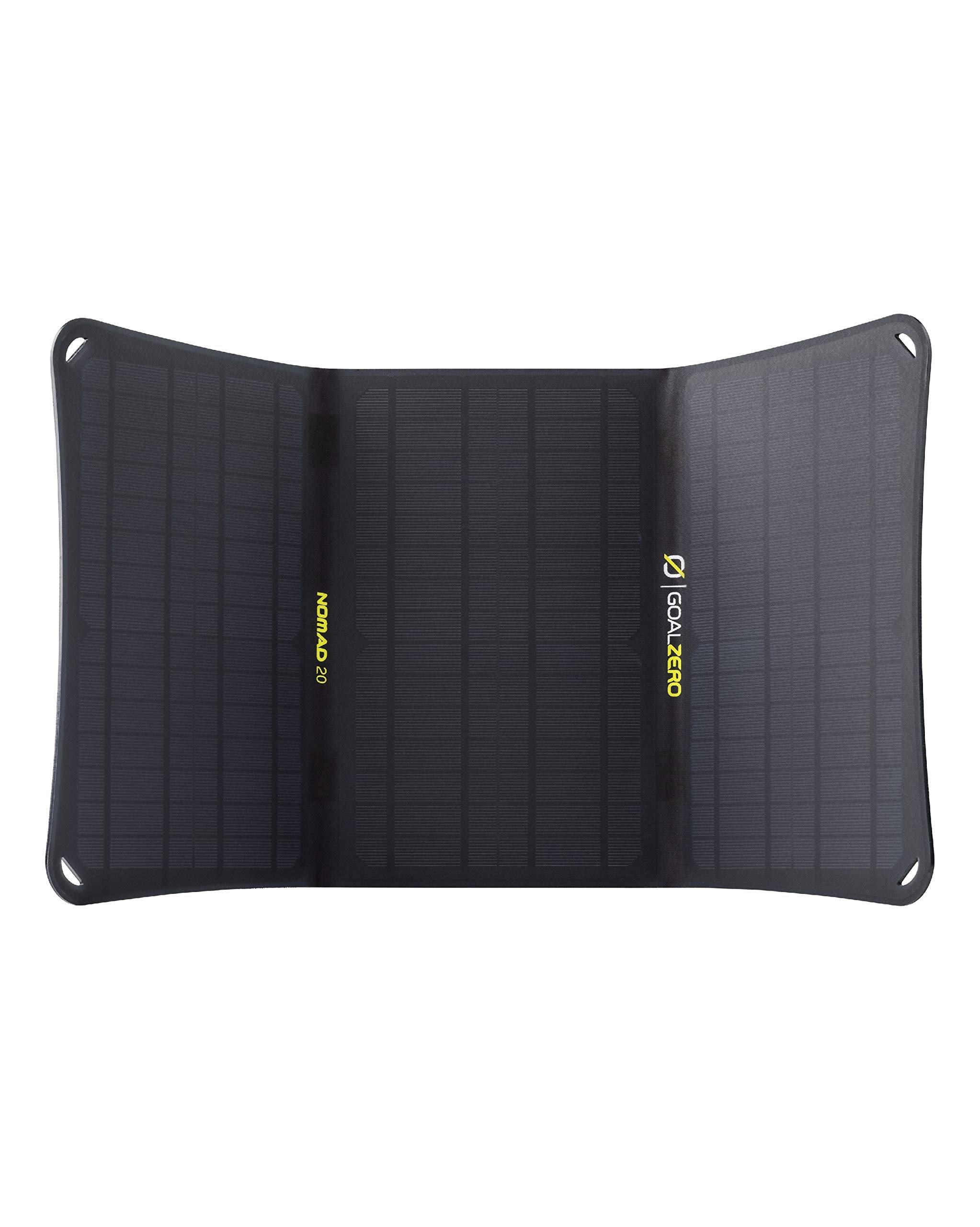 Goal Zero 20 Nomad, Foldable Monocrystalline 20 Watt Solar Panel with 8mm + USB Port, Portable Solar Panel Charger. Lightweight 18-22V 20W Solar Panel Charger with Adjustable Kickstand