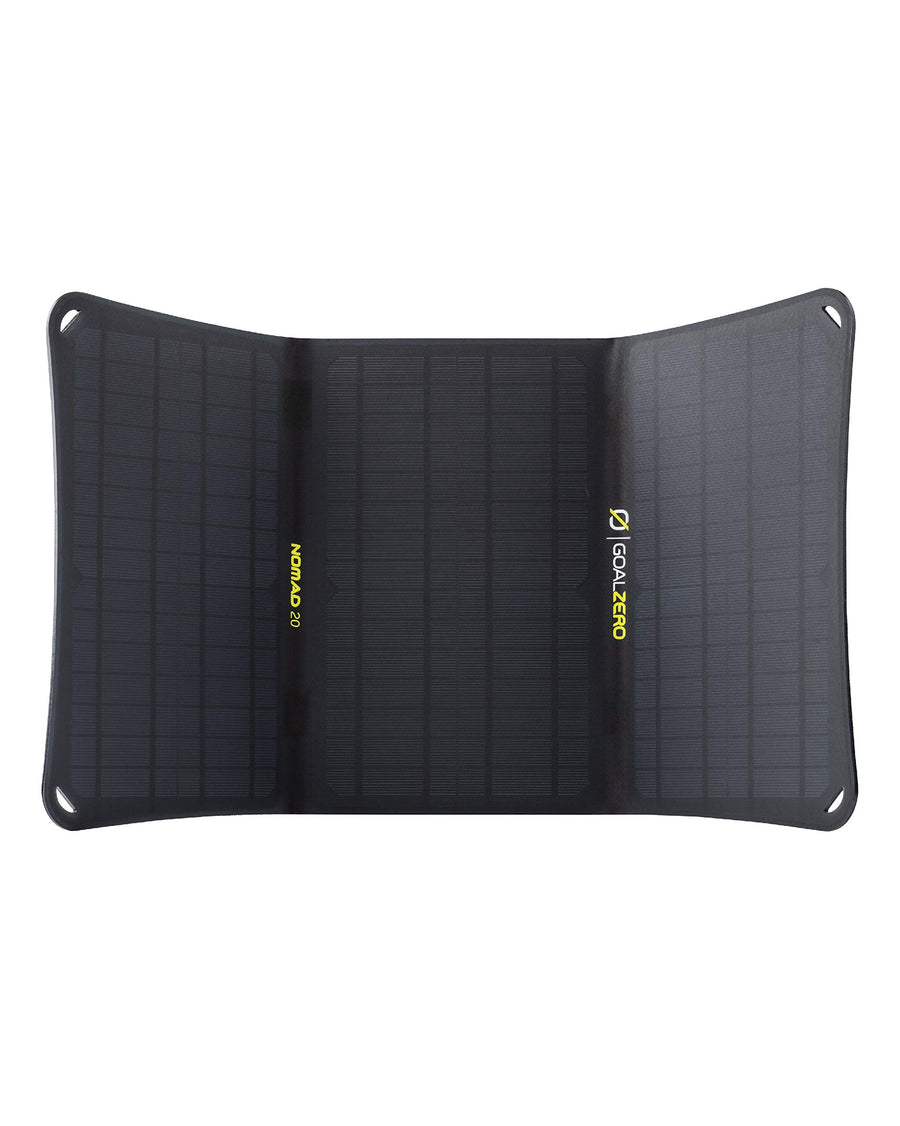 Goal Zero 20 Nomad, Foldable Monocrystalline 20 Watt Solar Panel with 8mm + USB Port, Portable Solar Panel Charger. Lightweight 18-22V 20W Solar Panel Charger with Adjustable Kickstand