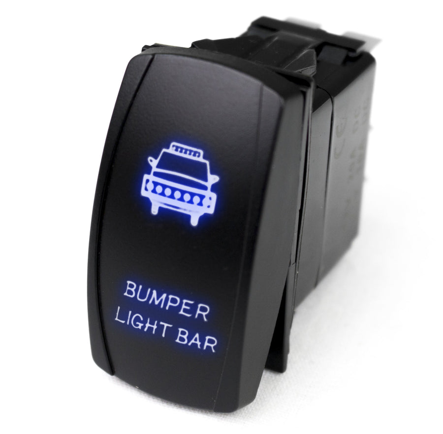Rocker Switch Race Sport Lighting RSLJ3B w/Blue LED Radiance (Bumper Light Bar)