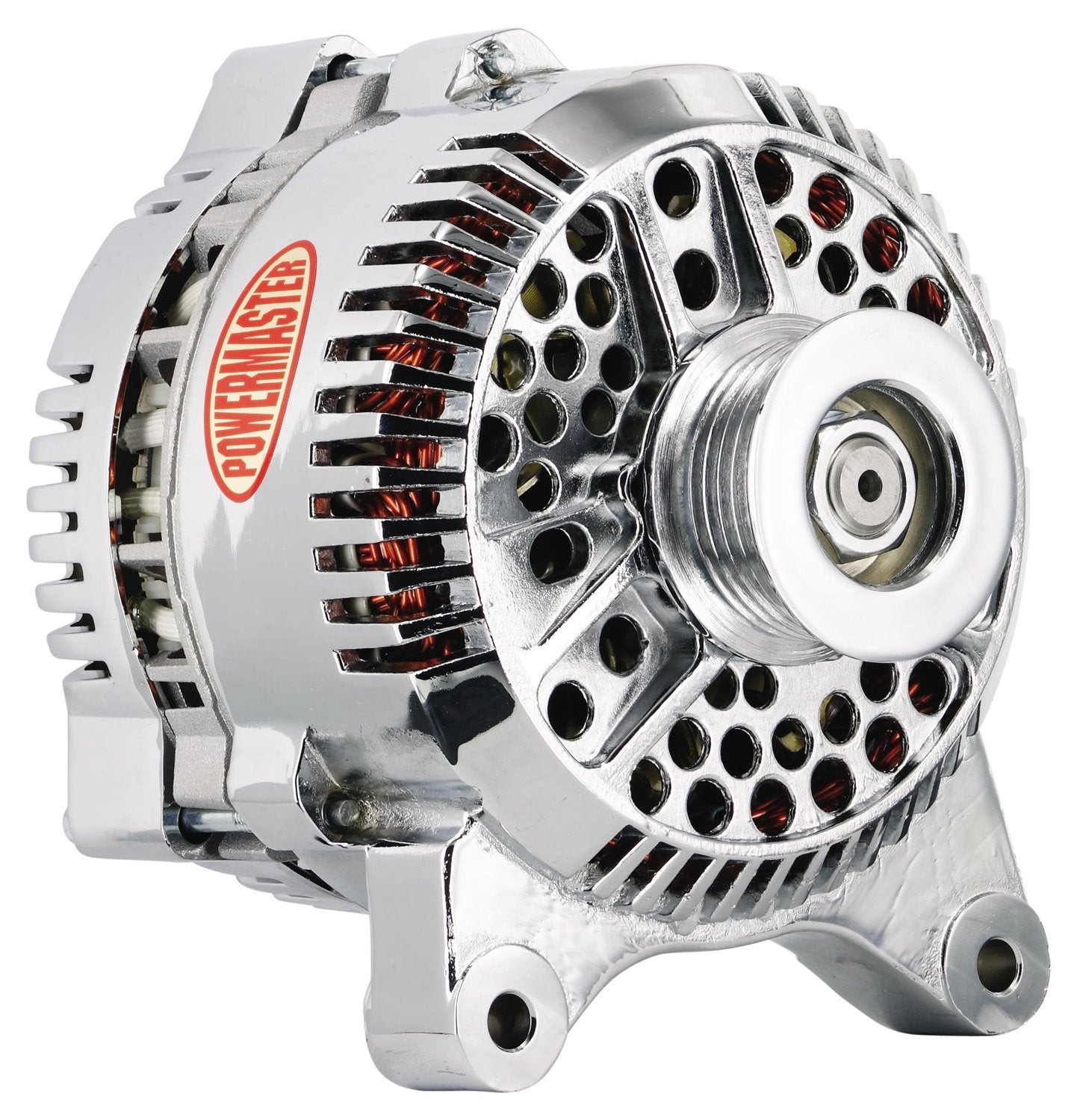 Alt Ford Powermaster 3G Chrome 200A 6 grv Pulley Large Frame V MTG OE Only VR