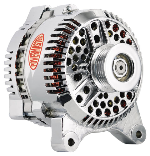 Alt Ford Powermaster 3G Chrome 200A 6 grv Pulley Large Frame V MTG OE Only VR