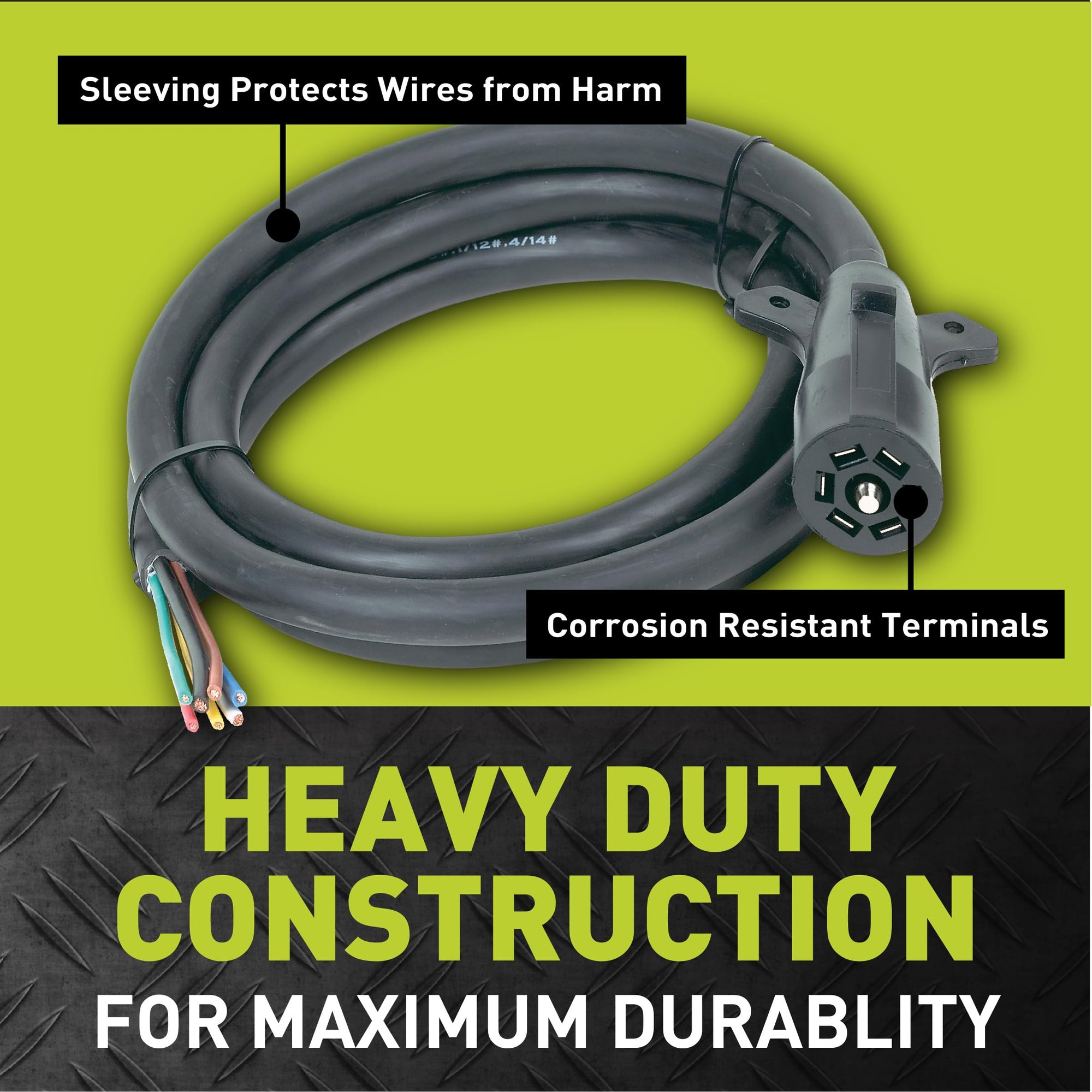 8' 7 RV Blade Molded Trailer Cable Hopkins Towing Solutions 20246