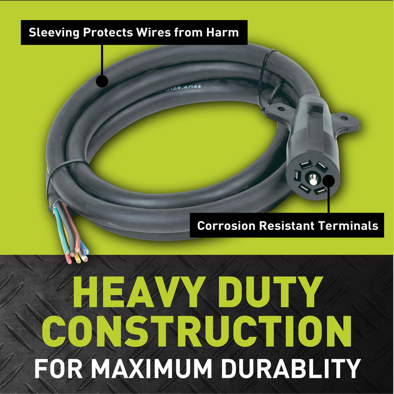 8' 7 RV Blade Molded Trailer Cable Hopkins Towing Solutions 20246