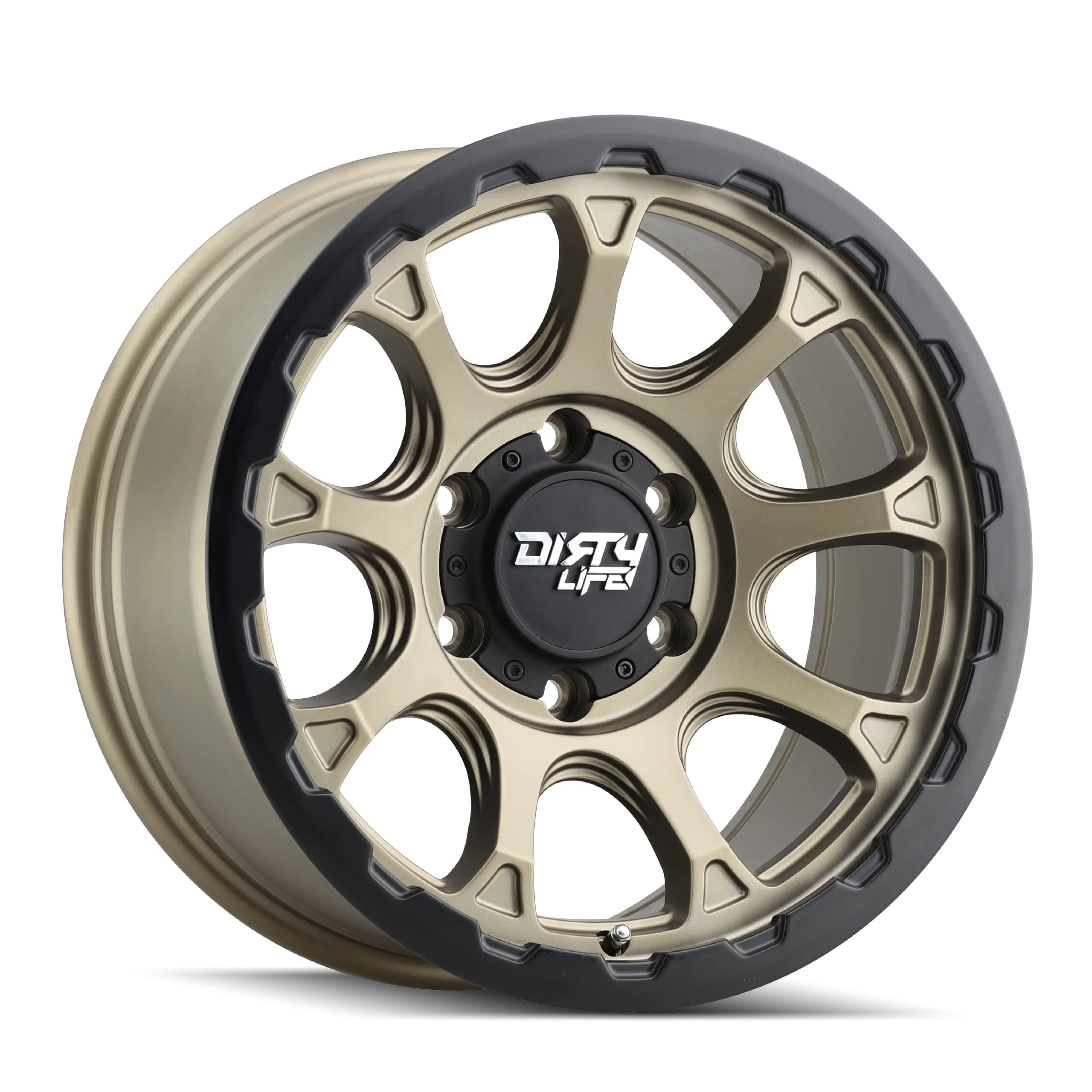 17x8.5 DRIFTER, Bolt Pattern: 6x5.5/, Offset: -6, MATTE GOLD W/SIMULATED RING, set of 1