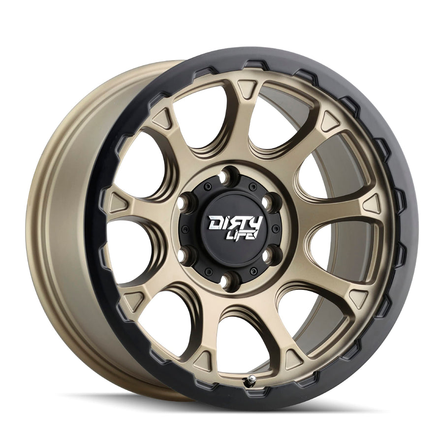 17x8.5 DRIFTER, Bolt Pattern: 6x5.5/, Offset: -6, MATTE GOLD W/SIMULATED RING, set of 1