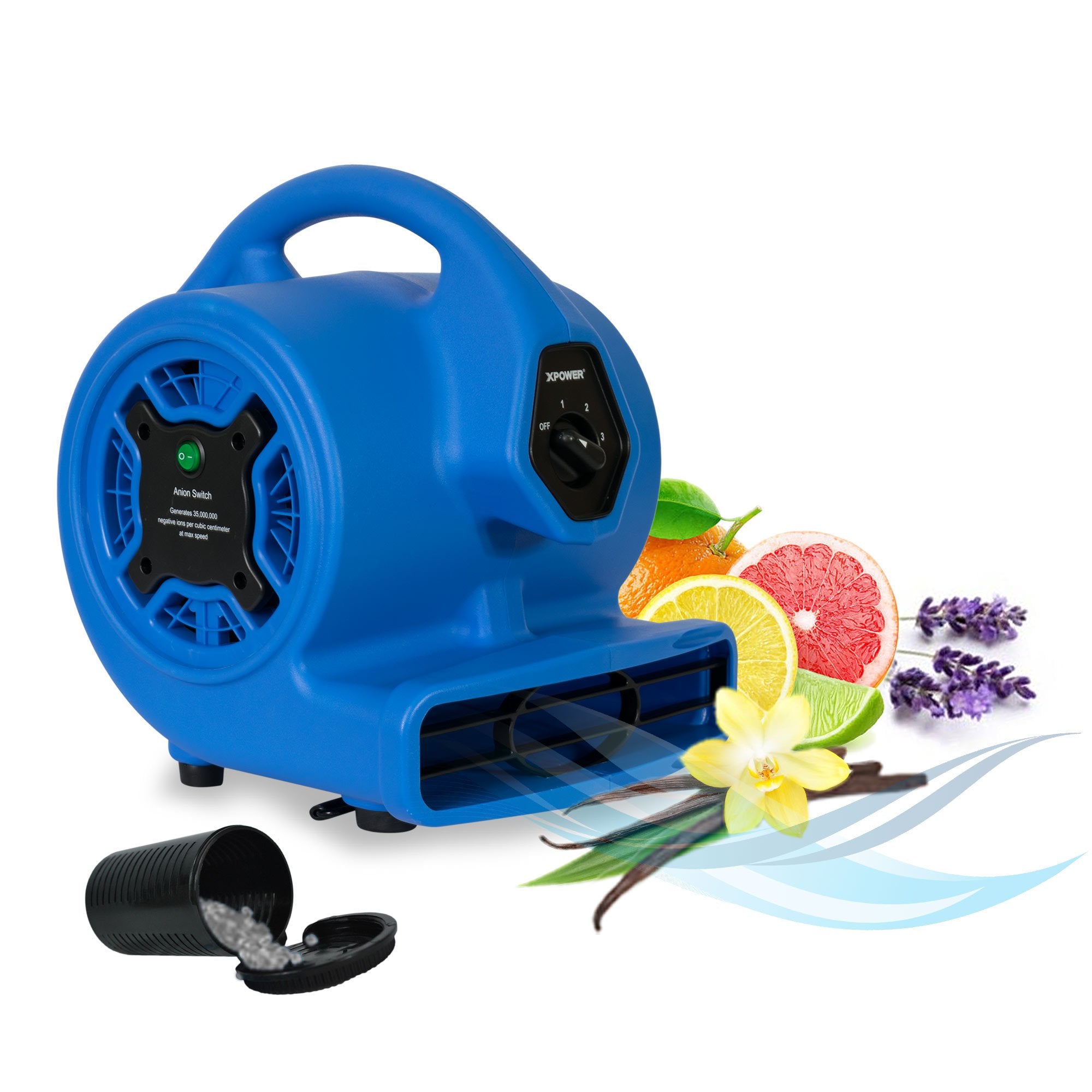 Freshen Aire XPOWER P-150N Scented Air Mover Fan + Ionizer for Immediate Scenting, Cooling, Ventilating, & Drying of Large Areas
