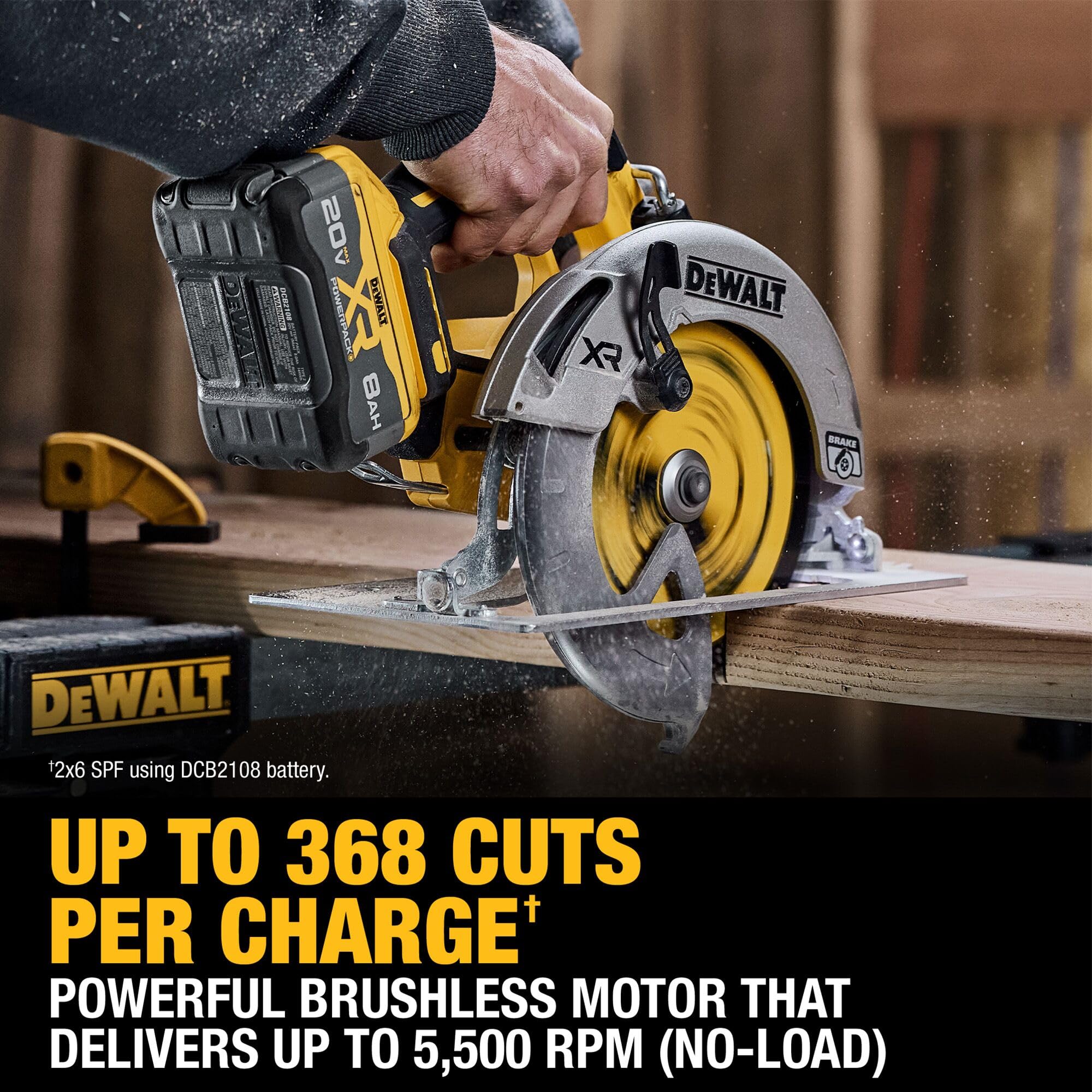 20V MAX DEWALT XR Brushless Cordless 7-1/4 in. Circular Saw Kit with Battery and Charger (DCS590WW1)
