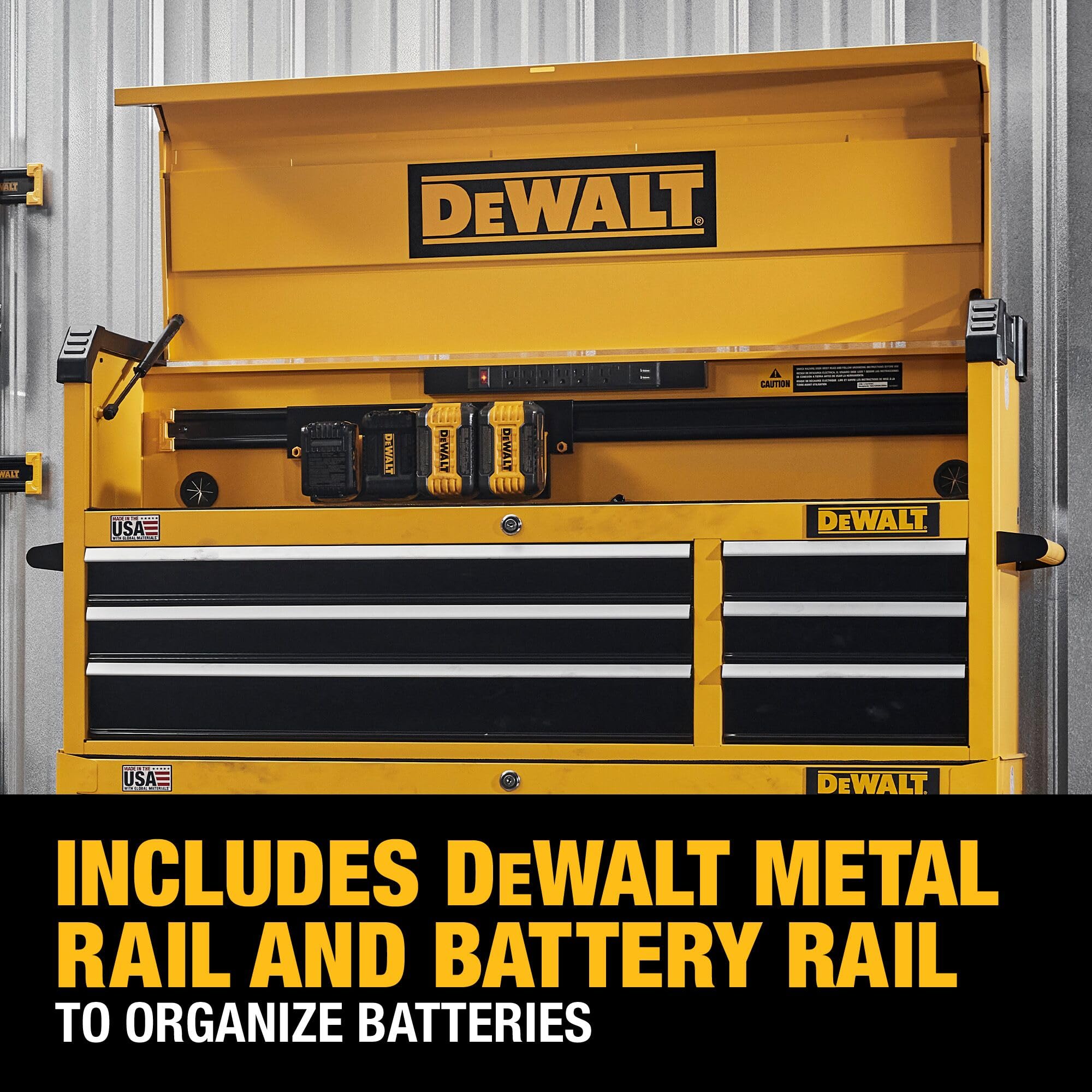 DEWALT 52 Inch Tool Chest with 6 Drawers, 100lb Drawer Capacity, DEWALT Workshop Storage System Compatible (DWST52071)