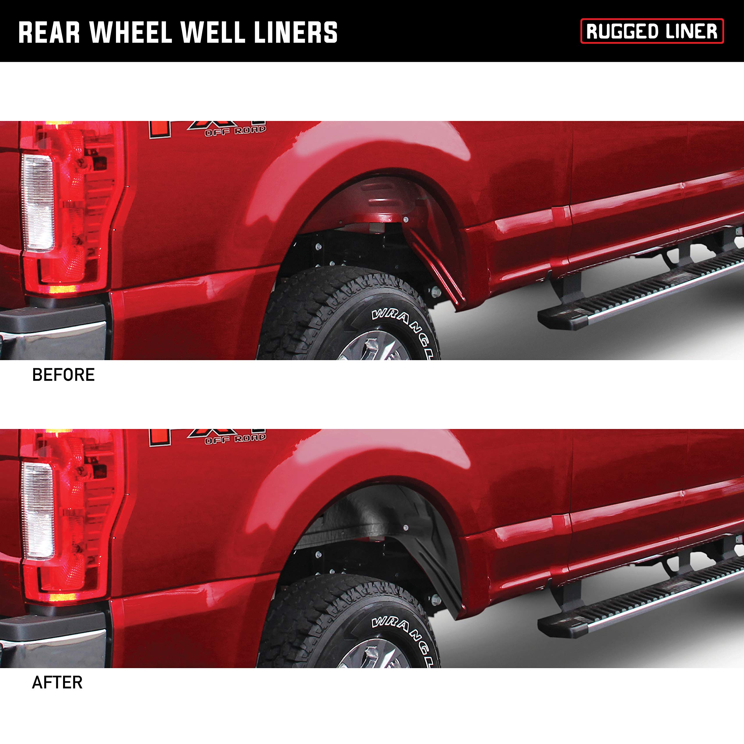 Rear Wheel Well Liner Rugged Liner | WWC19 | Fits 2017 - 2022 Chevy Silverado 1500 (will not fit dually or w/5th wheel)