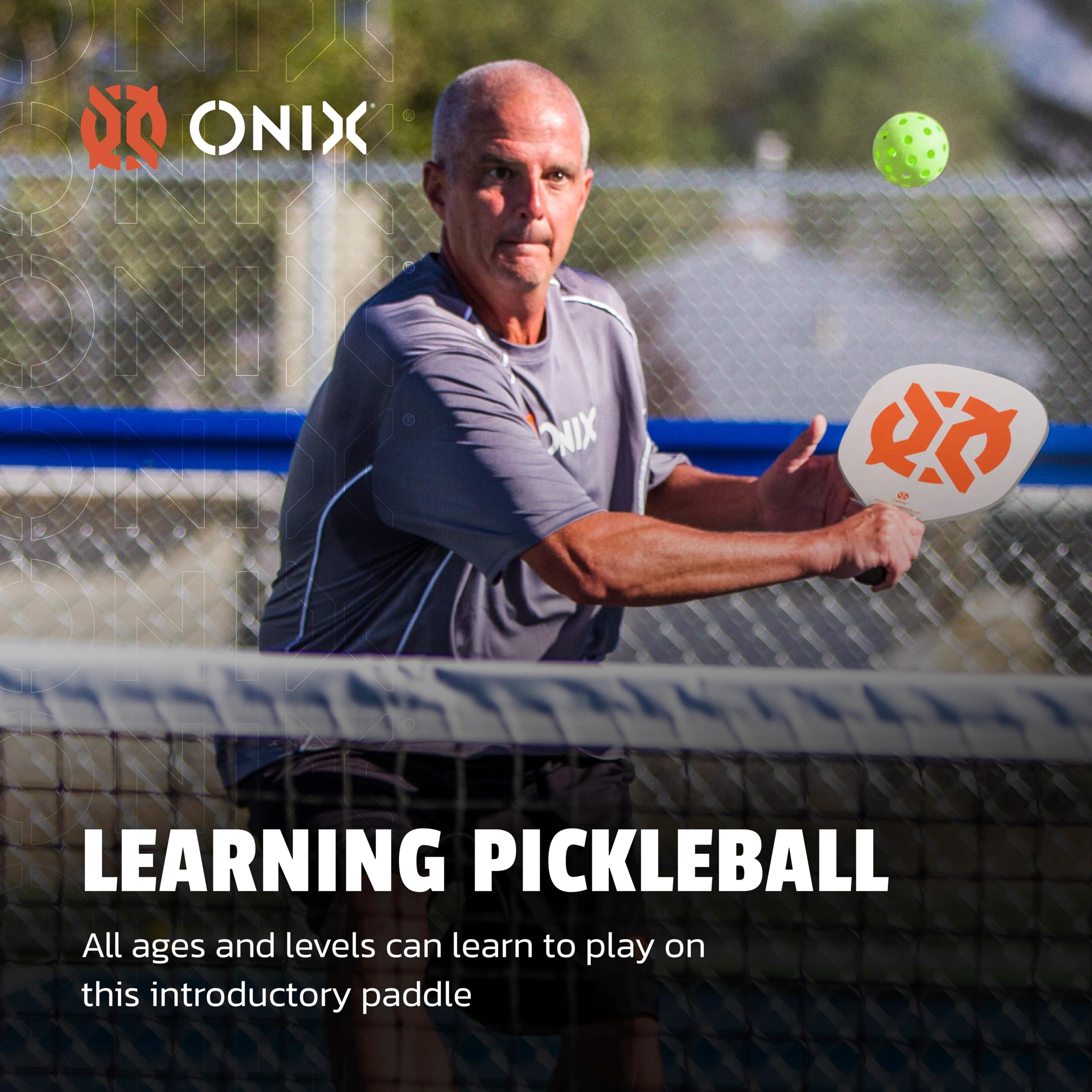 Pickleball Starter Set by ONIX - Includes Two Poplar Wood Paddles and Two Yellow Balls
