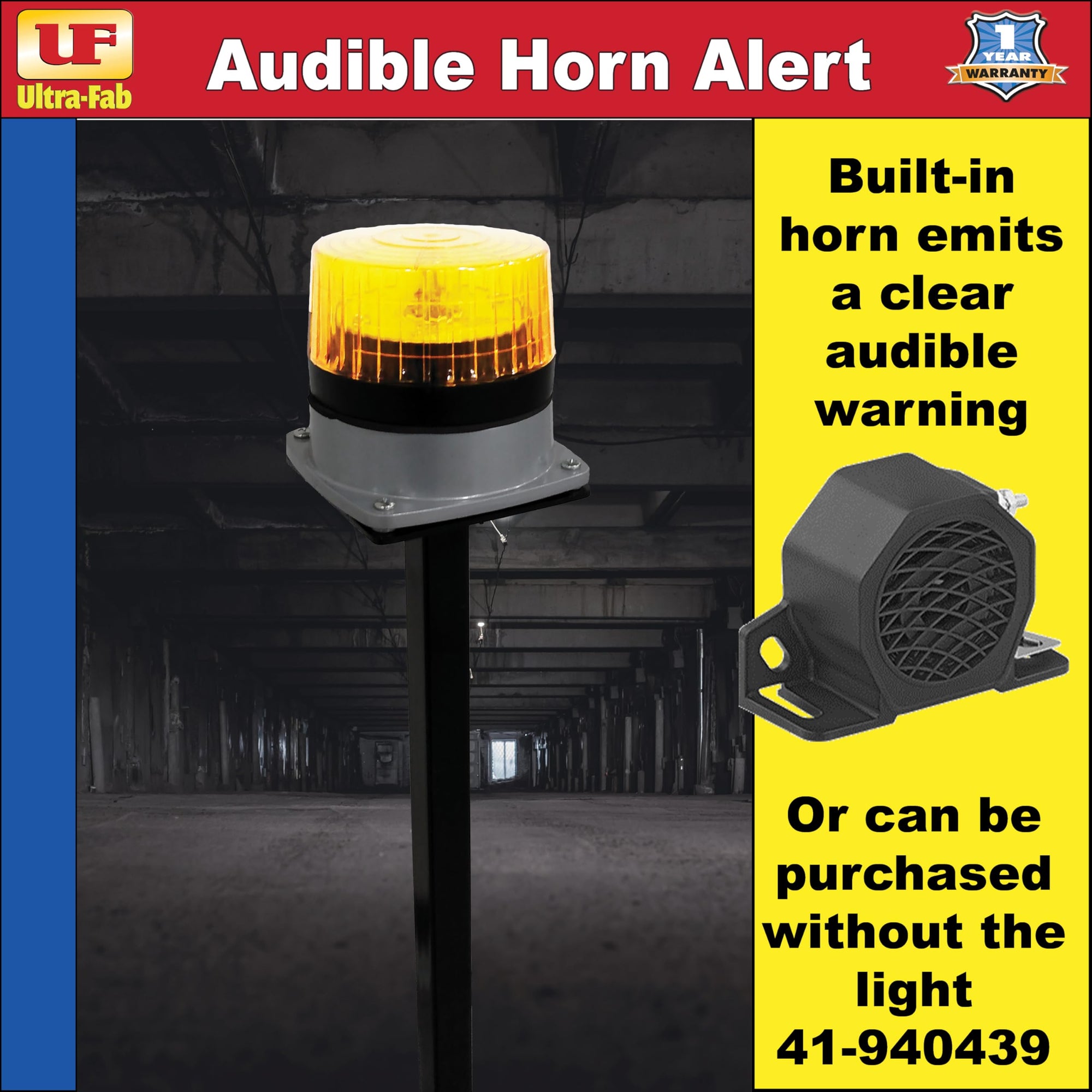 Ultra-Fab Products Strobe Light & Horn (41-810050)